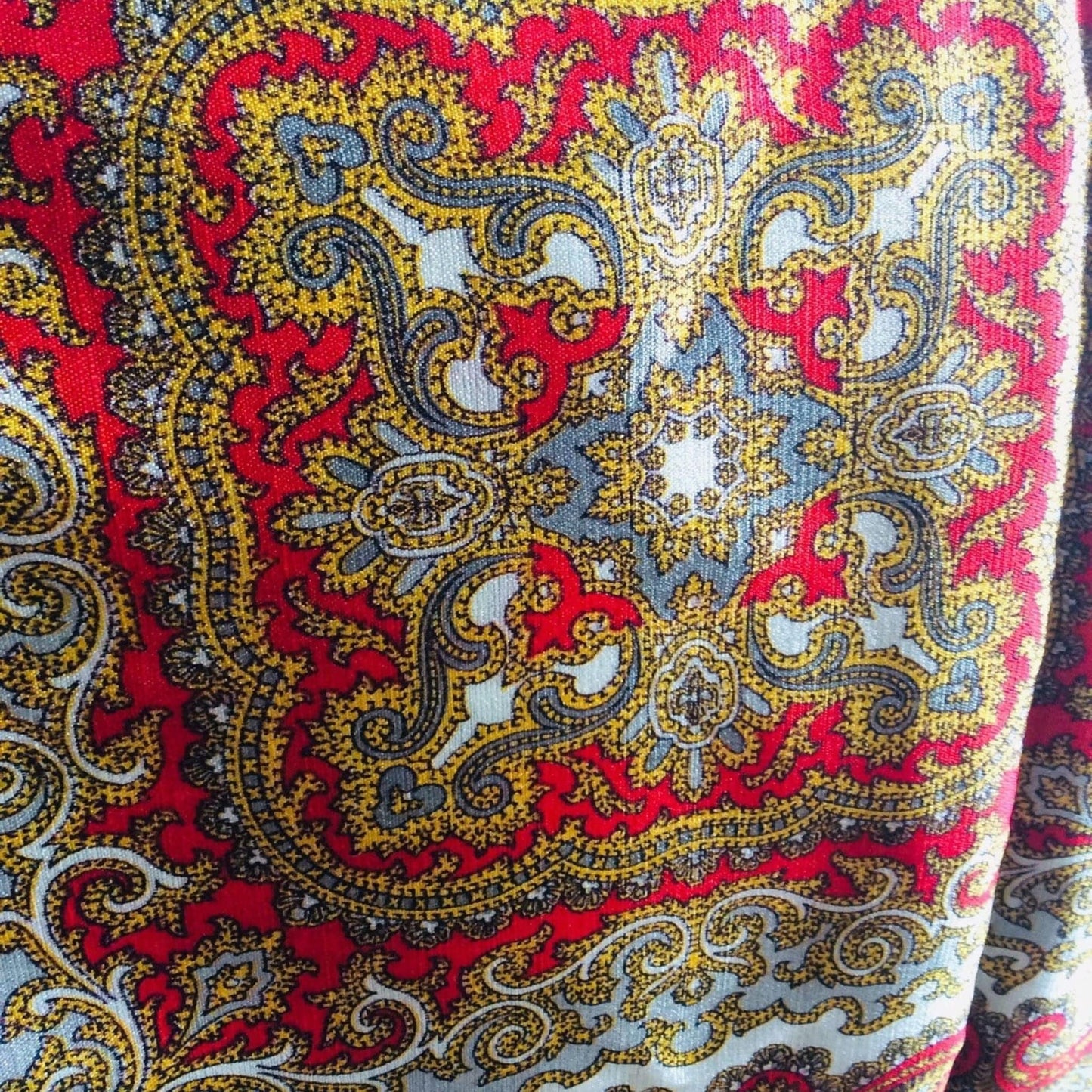 Vintage Silk Scarf Fabric