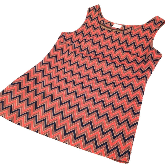 Vintage Queen Casuals Red Chevron Top | 1970s Go-Go Fashion