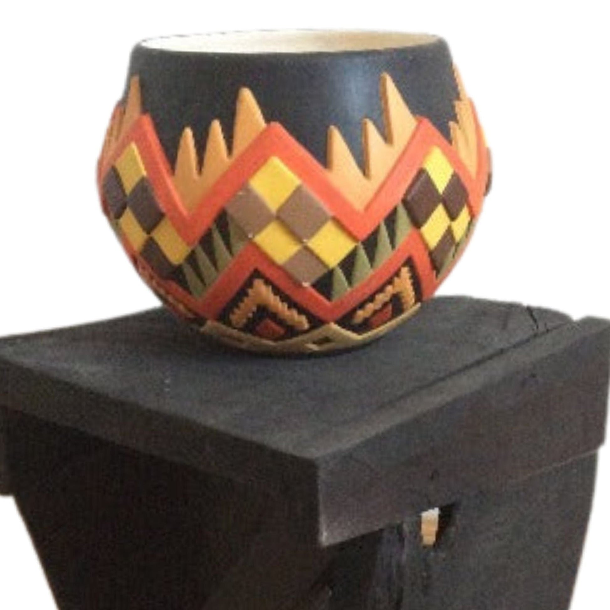 Vintage Southwest Art Bowl Multi / Ceramic / Vintage 1970s