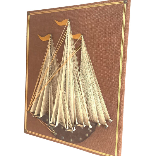 Vintage String Art Ship