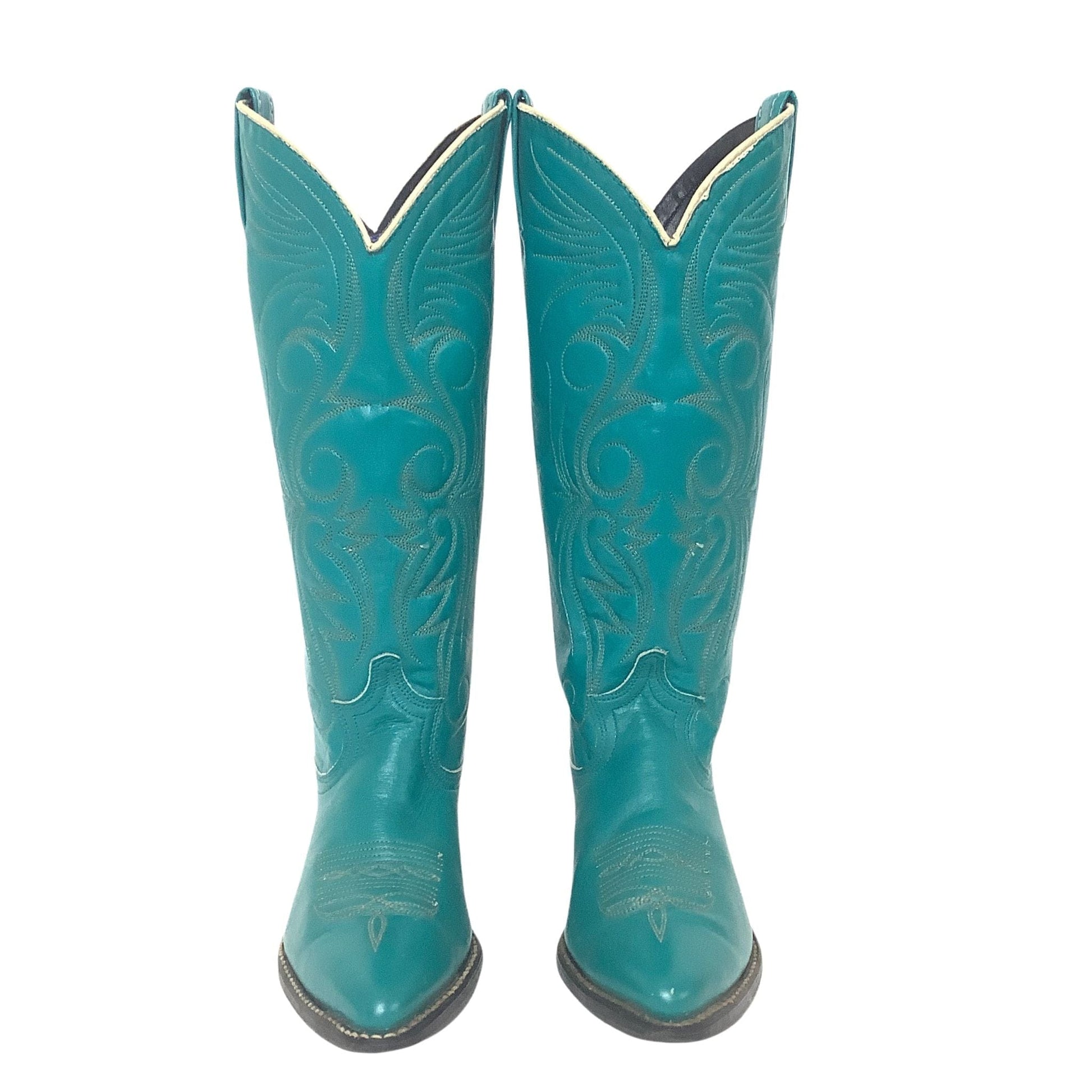 Vintage Teal Cowboy Boots