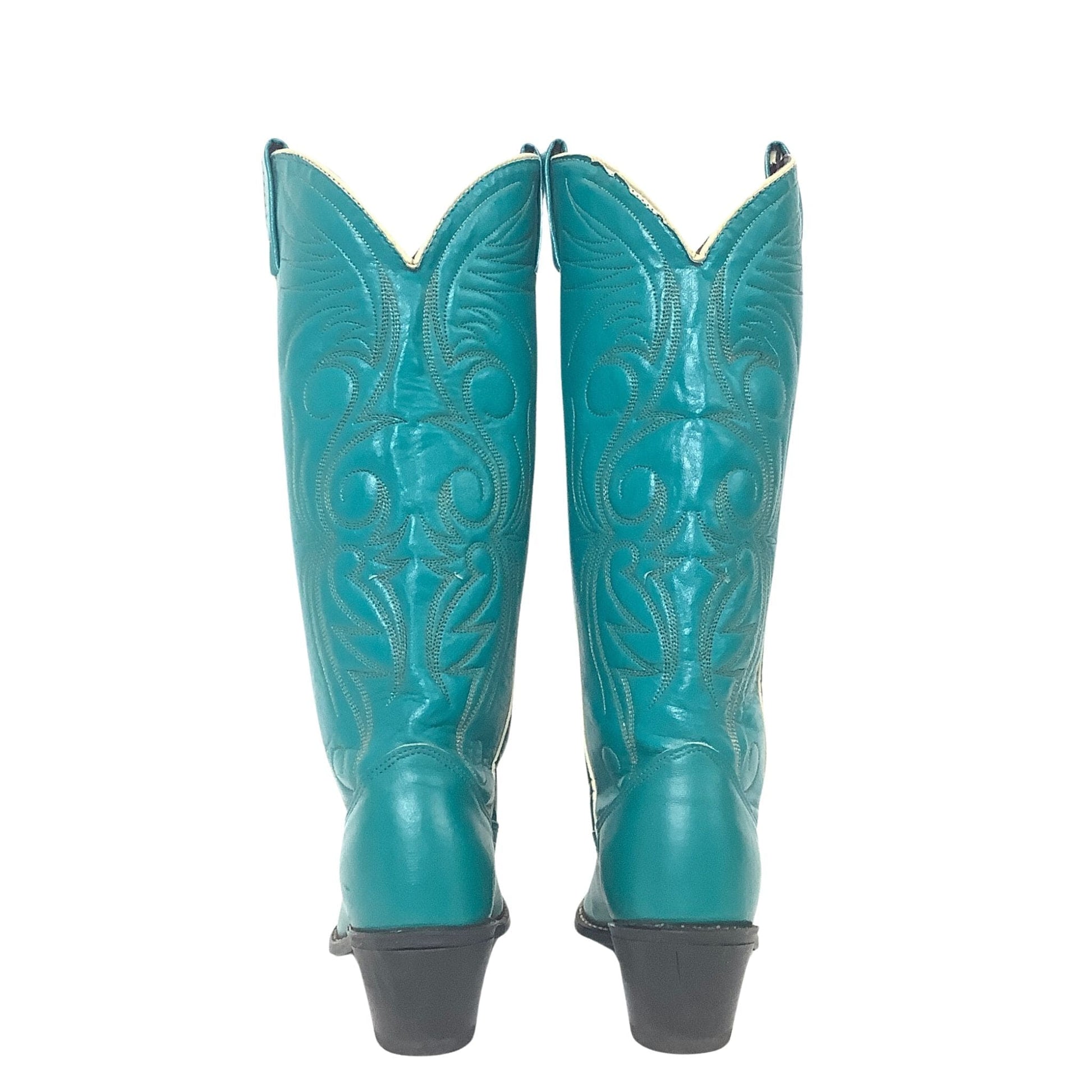 Vintage Teal Cowboy Boots