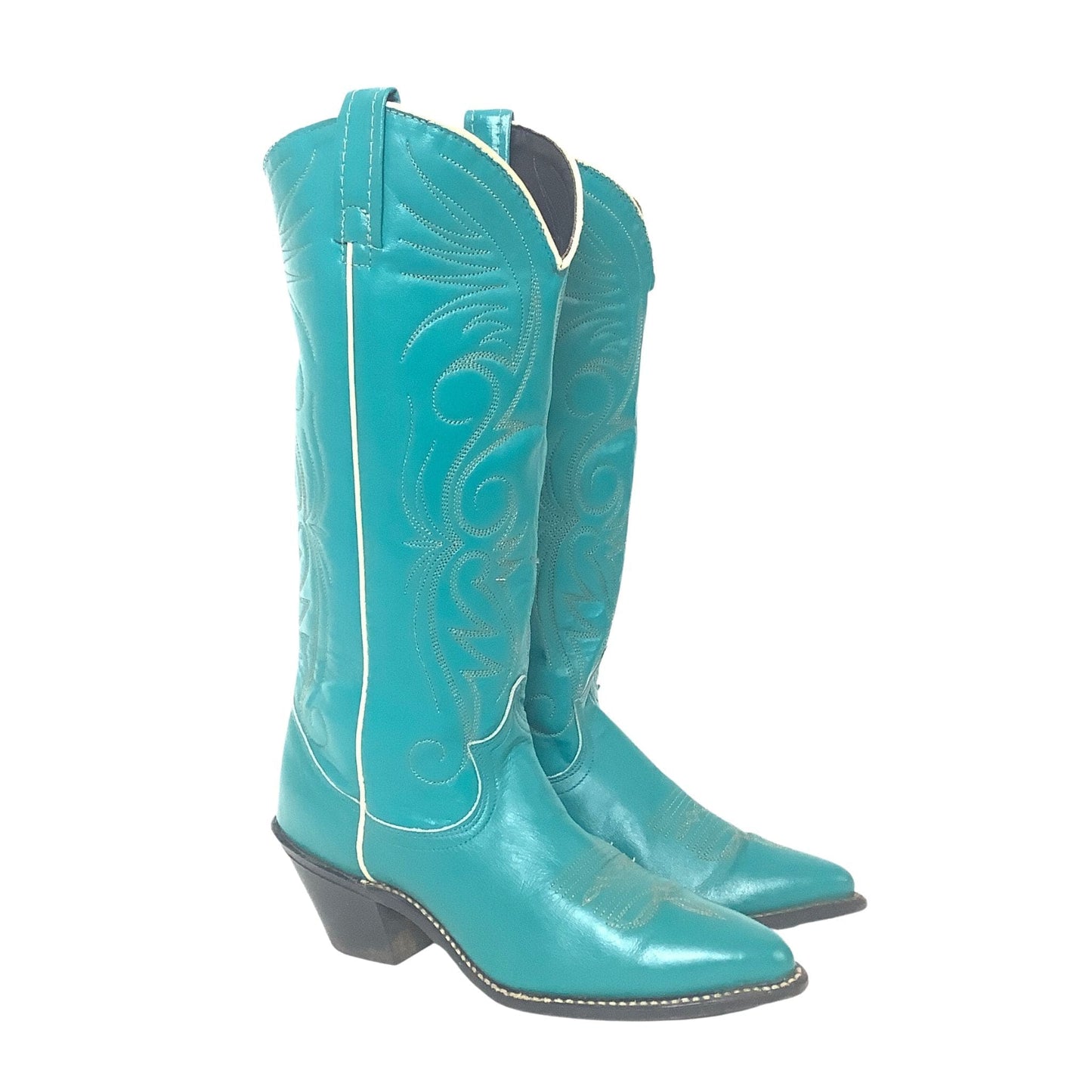 Vintage Teal Cowboy Boots