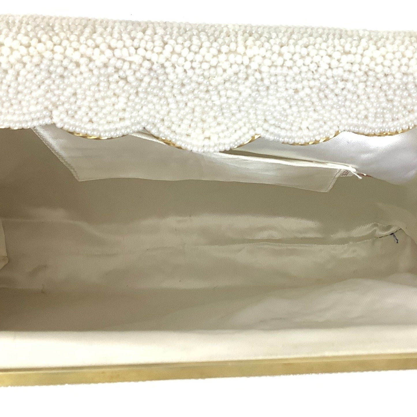 Vintage White Beaded Bag