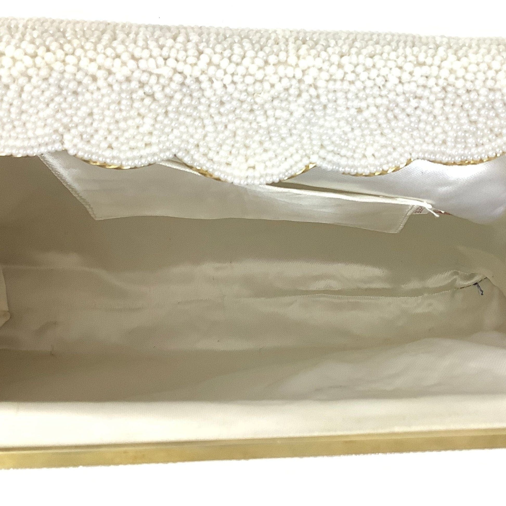 Vintage White Beaded Bag