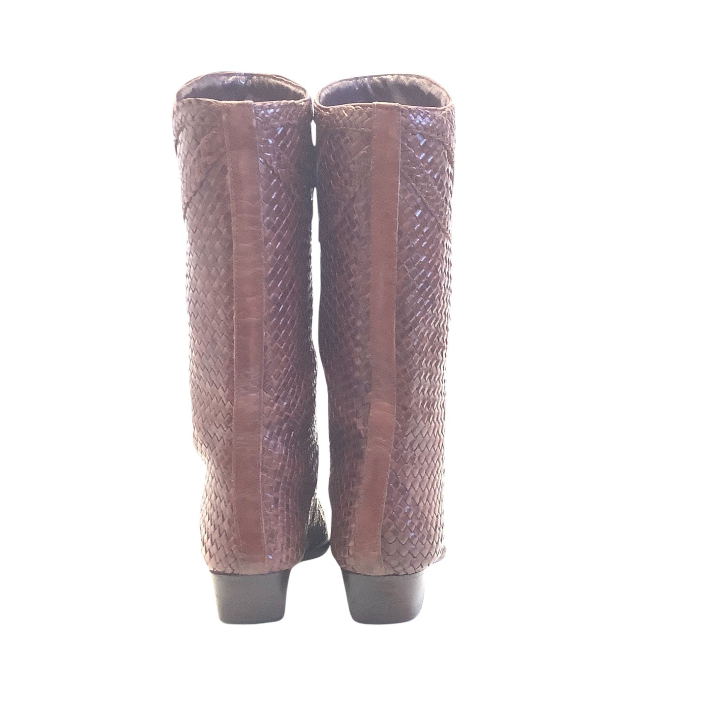 Vintage Woven Leather Boots