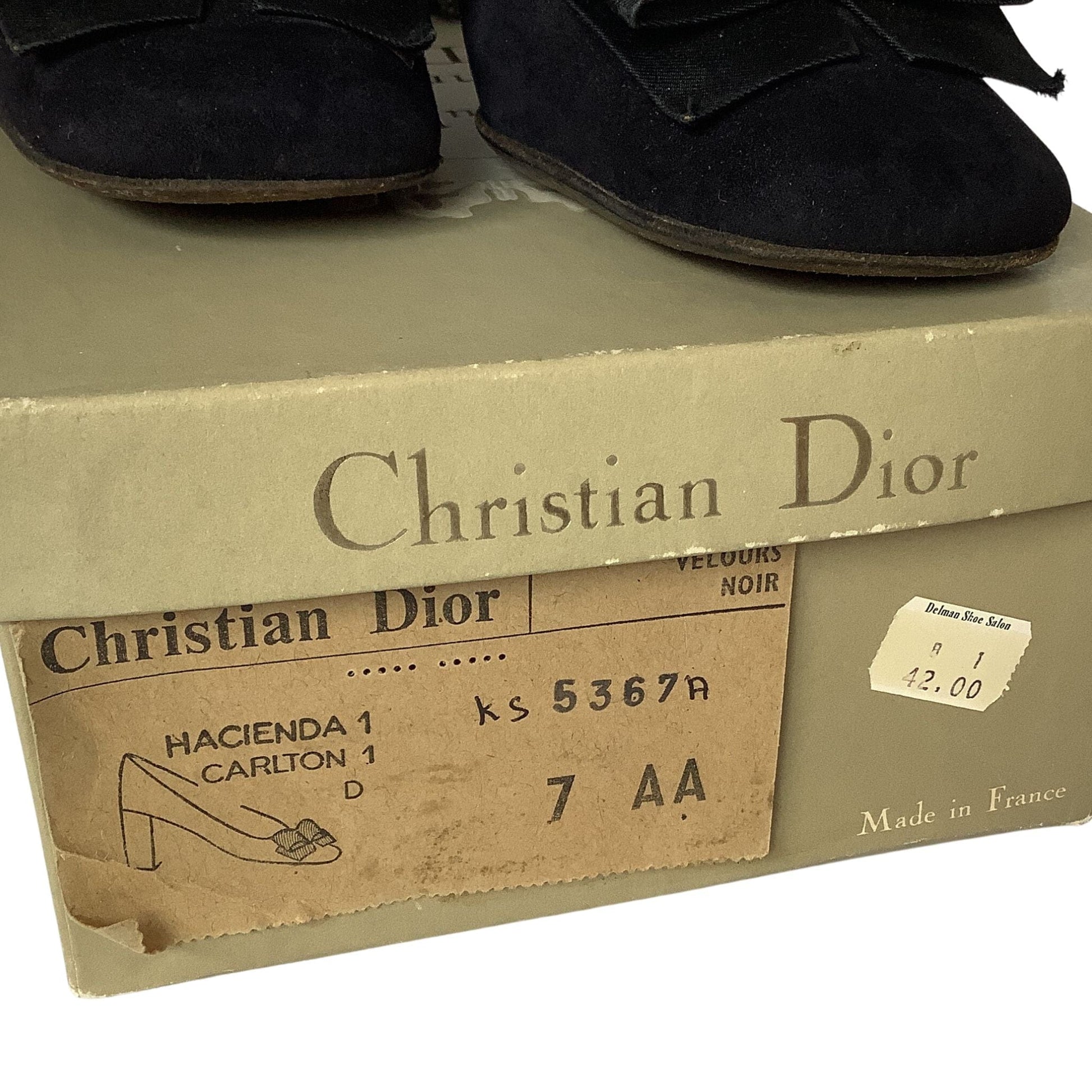 VTG Christian Dior Pumps 7 / Black / Vintage 1960s