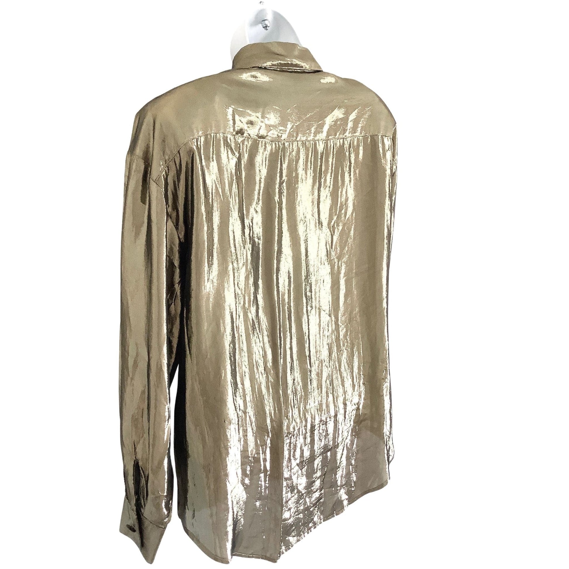 VTG Karen Kane Gold Shirt Small / Gold / Rayon