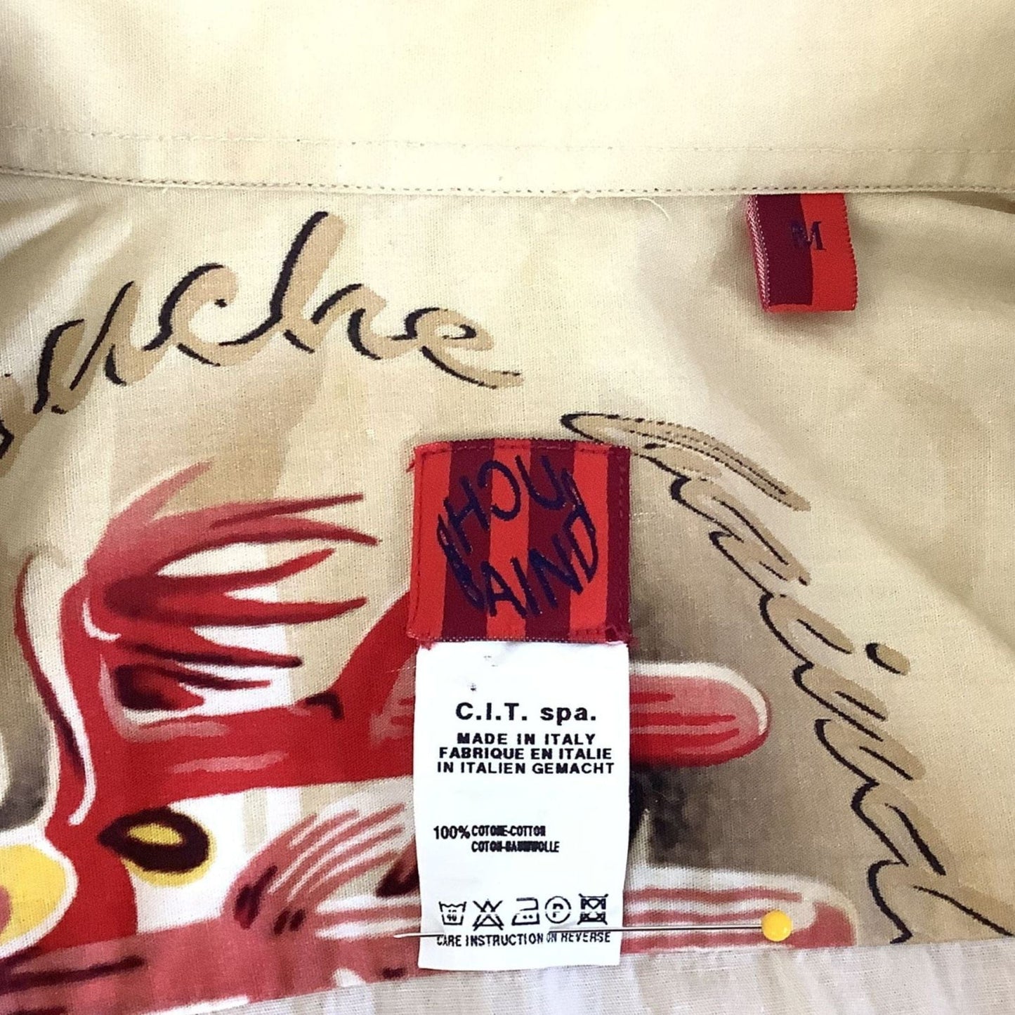 Bain Douche Western Shirt Cactus Theme - Made in Italy label