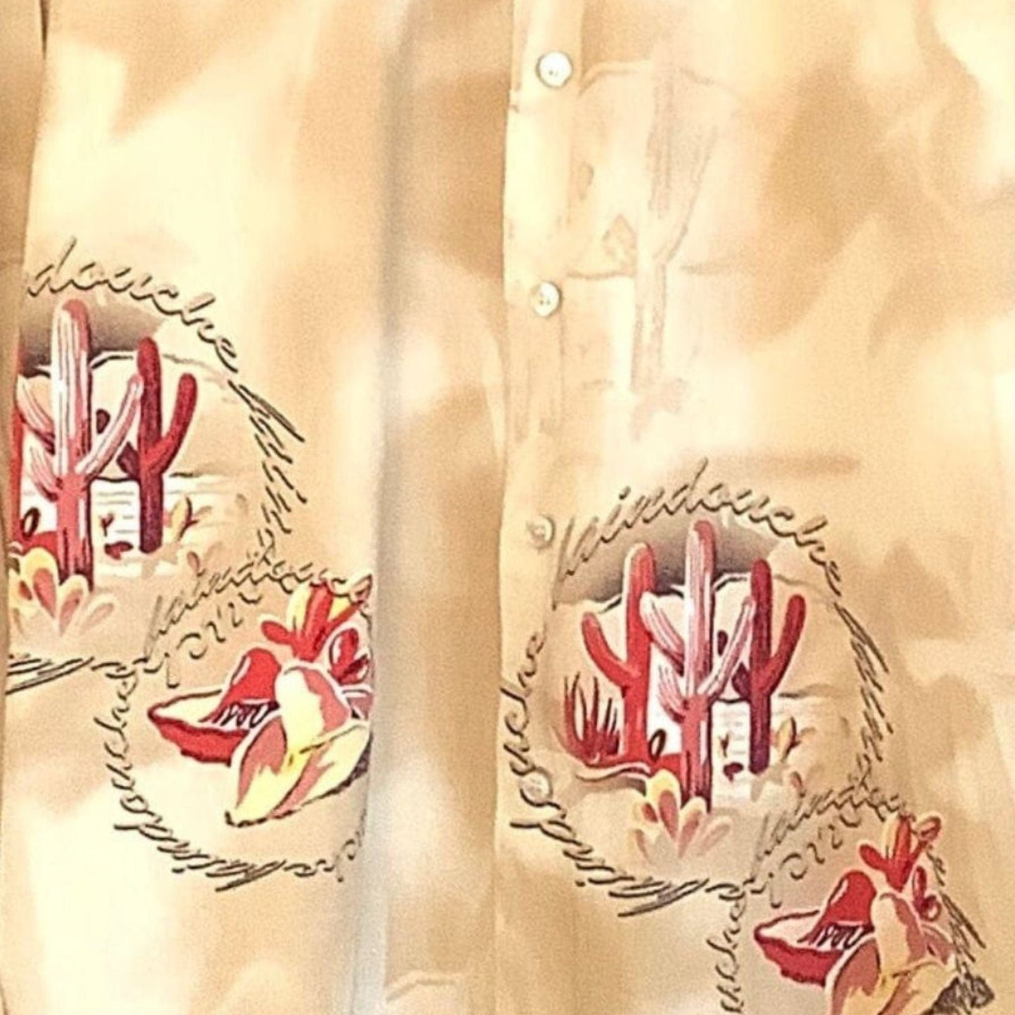 Bain Douche Western Shirt Cactus Theme - graphic design