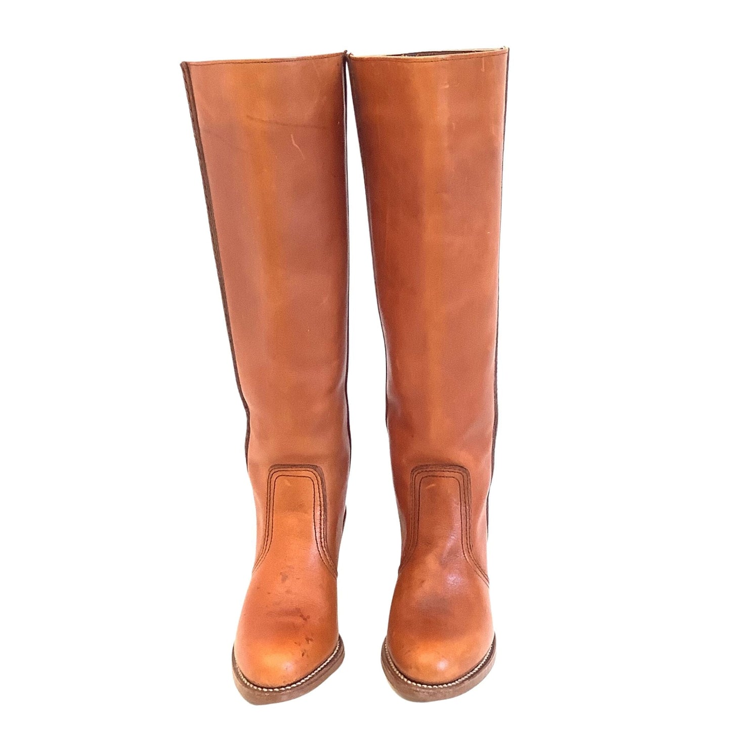 Western Boots Tan Leather 6.5 / Tan / Vintage 1970s