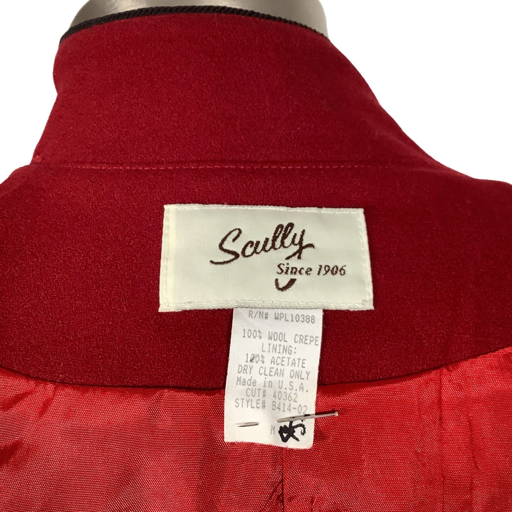 Western Red Wool Jacket