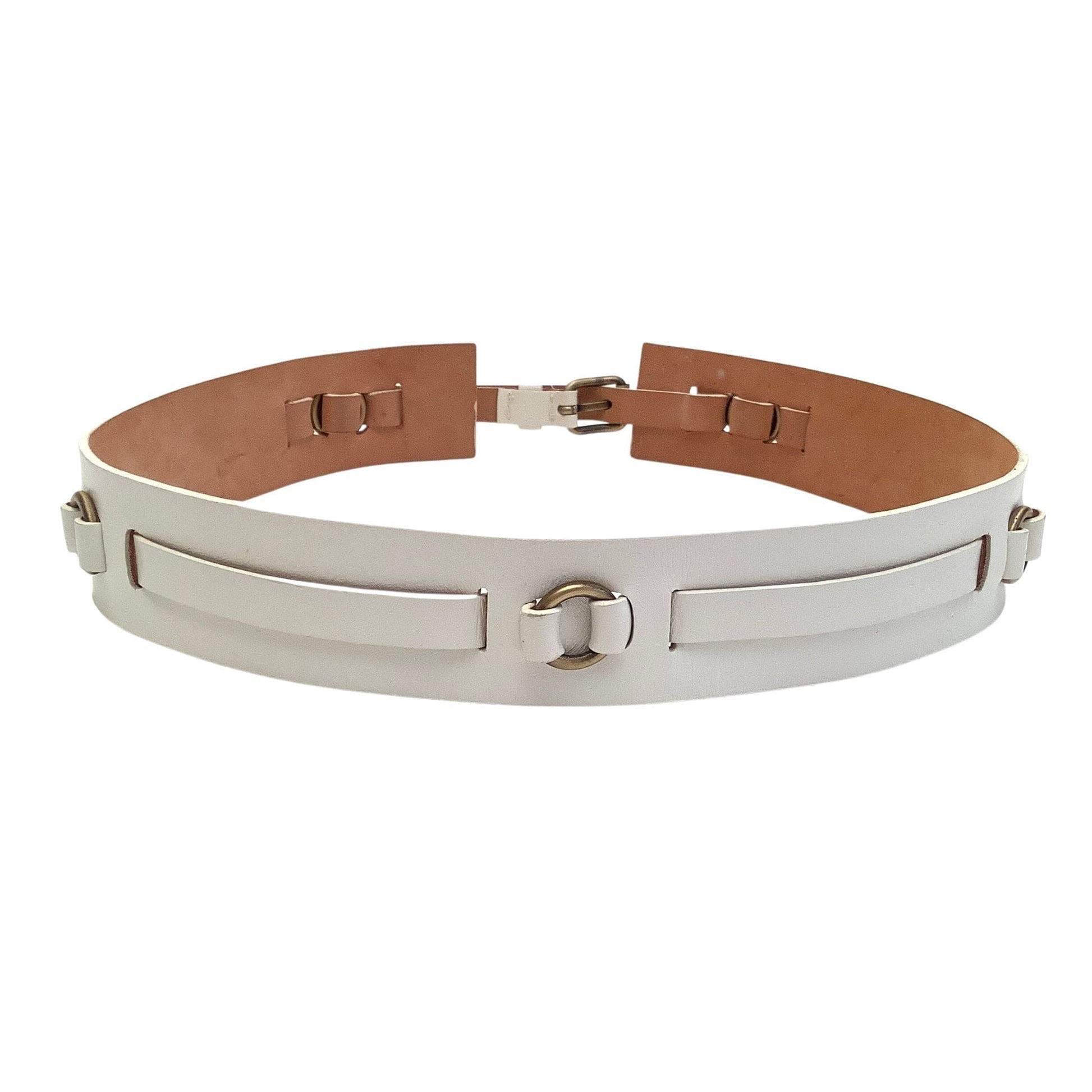 White Equestrian Belt