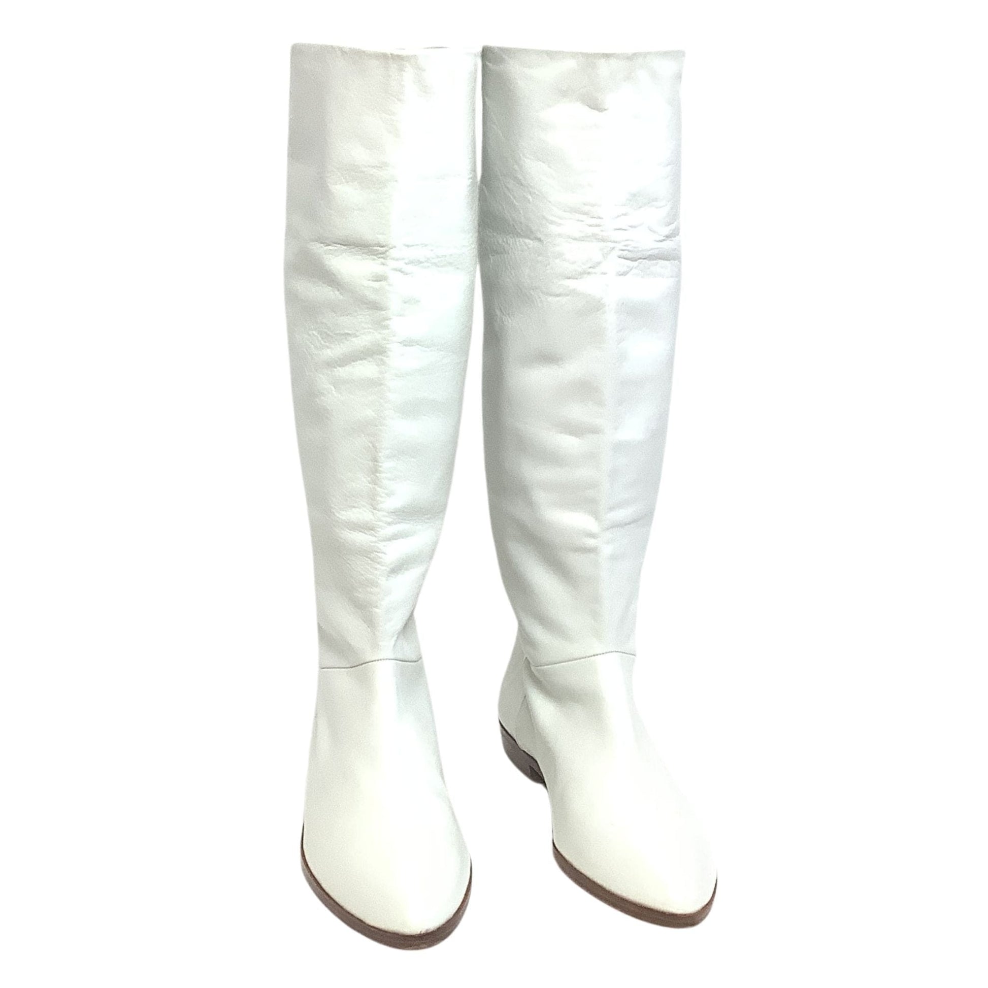 White Leather Boots 1990s