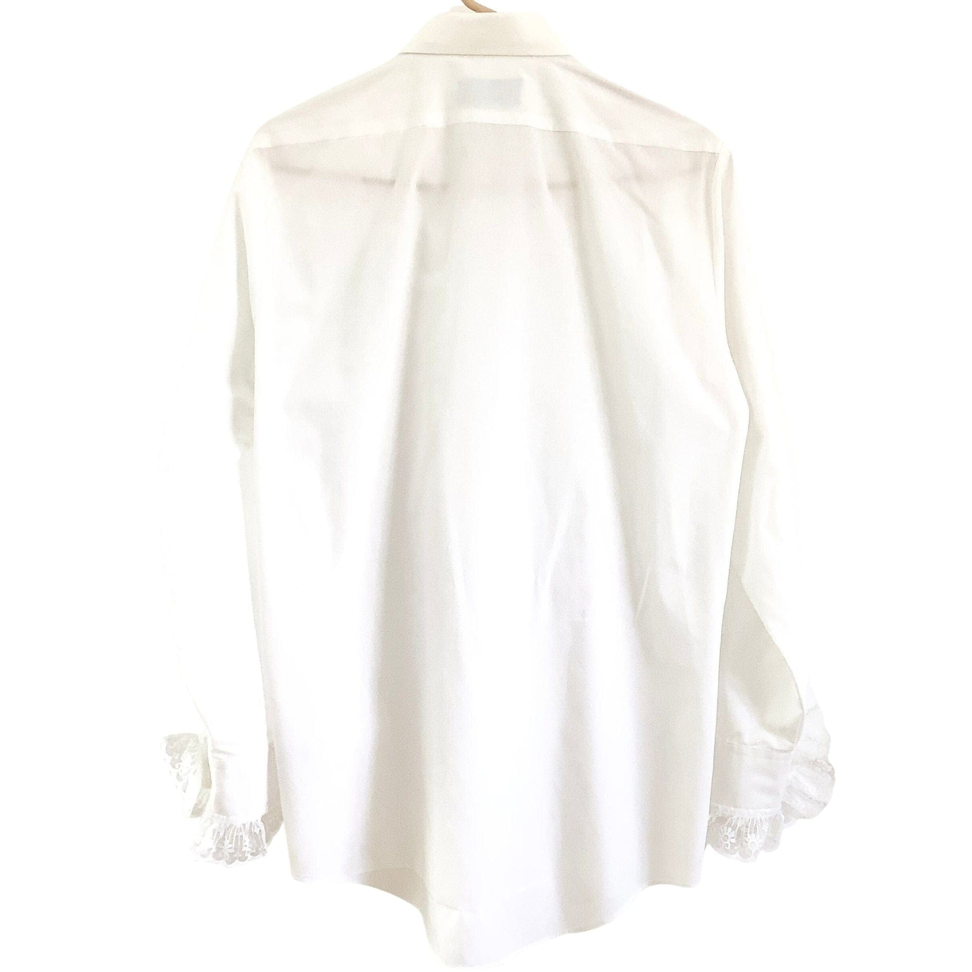 1980s Baroque Ruffle Blouse - Gold Tassel Button Covers