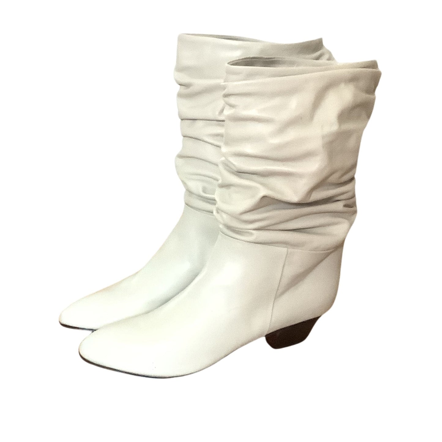 White Scrunch Boots