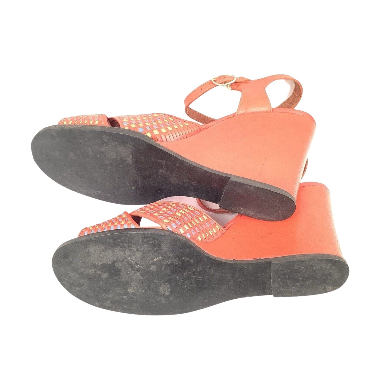 Woven Leather Wedges