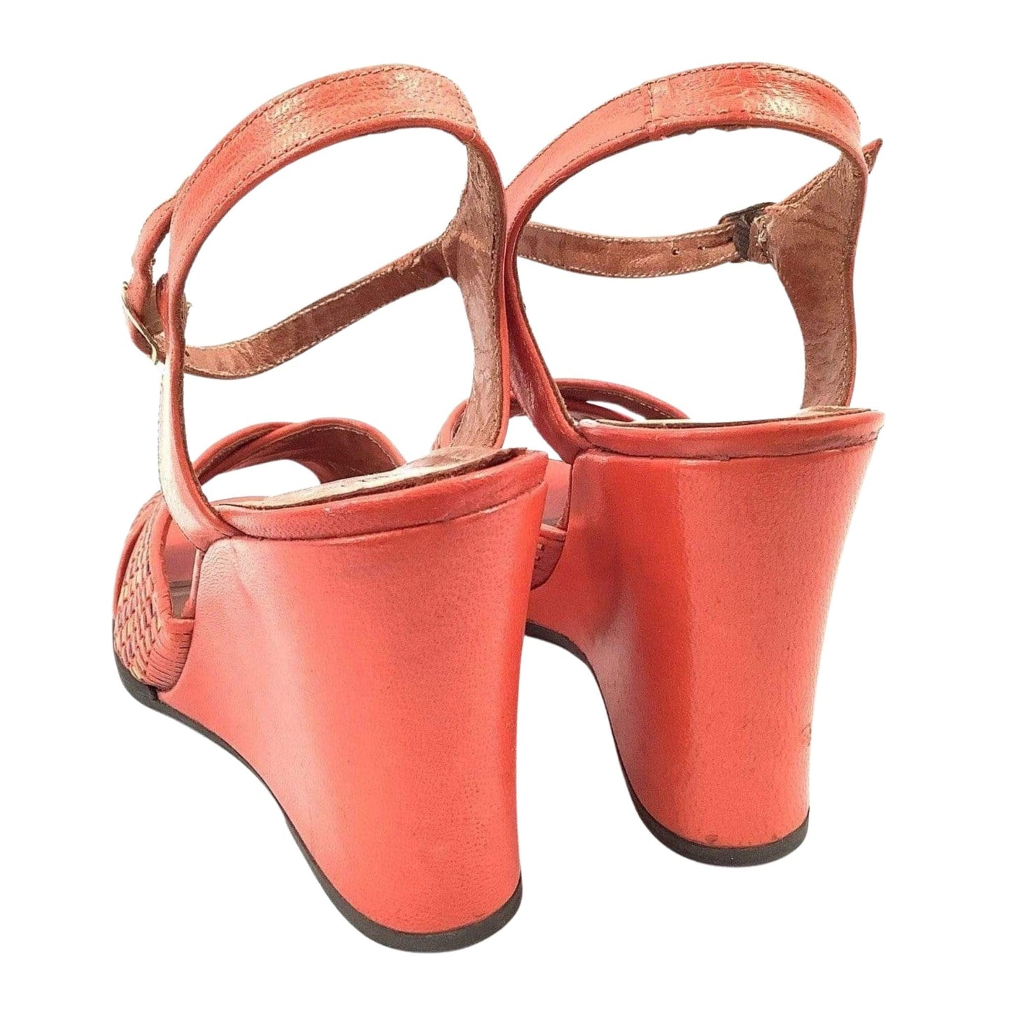 Woven Leather Wedges