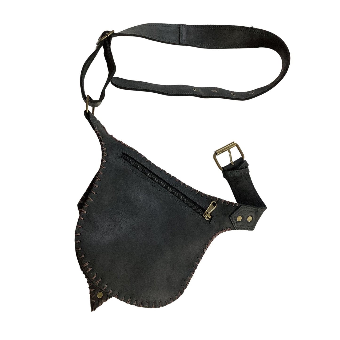 Y2K Western Belt Bag Black / Leather / Y2K - Now