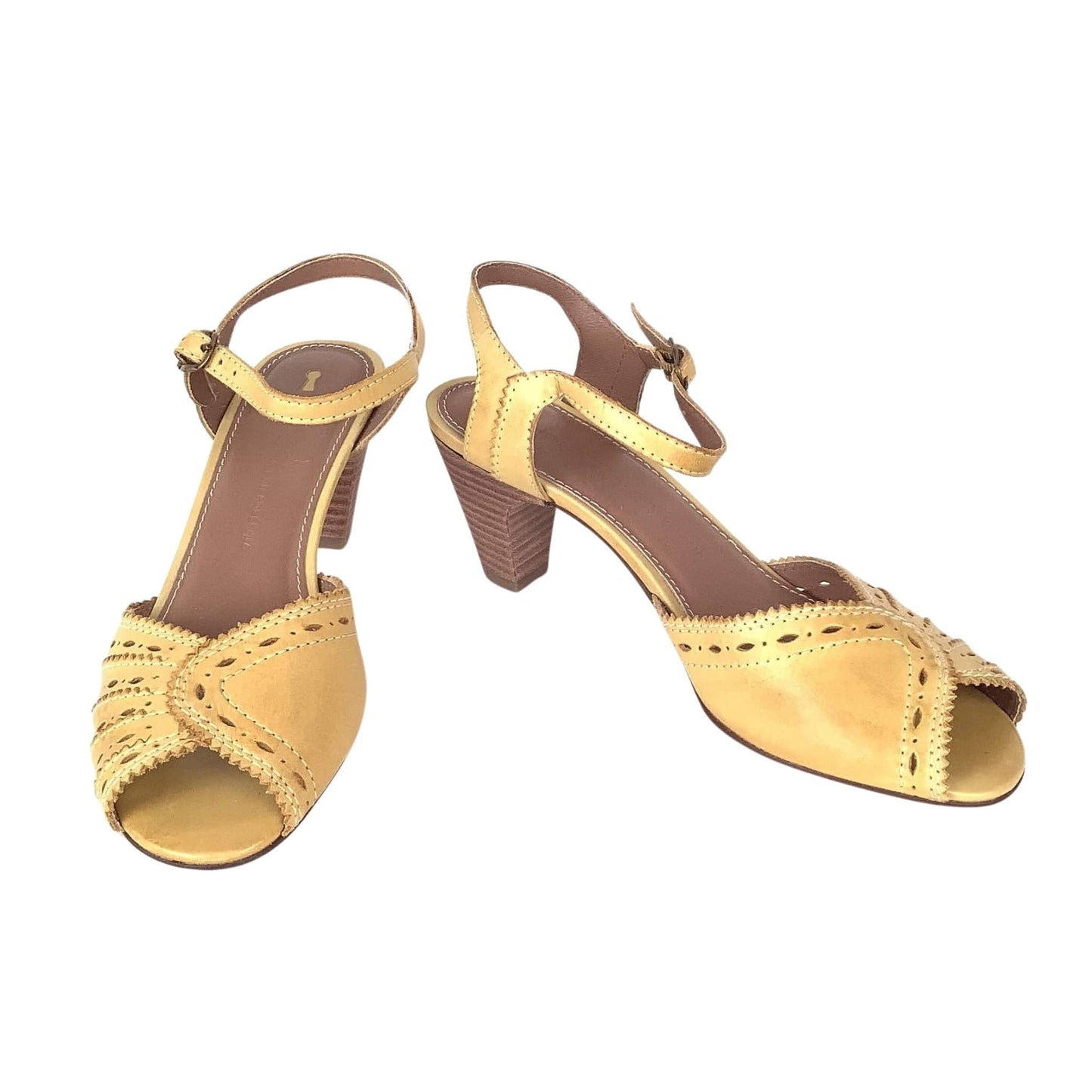 Yellow Heeled Sandals