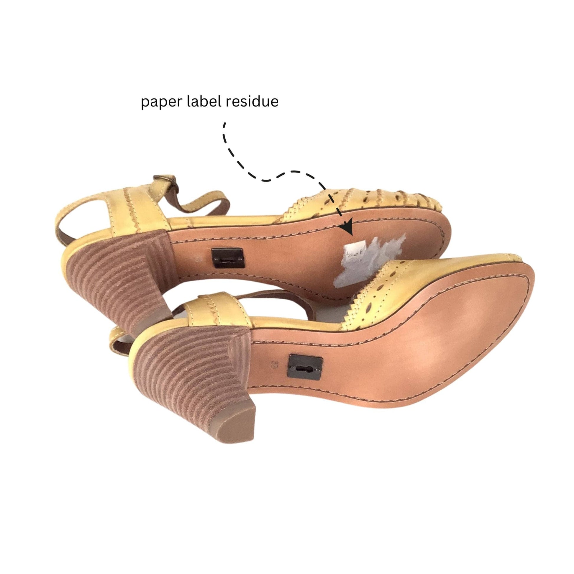 Yellow Heeled Sandals