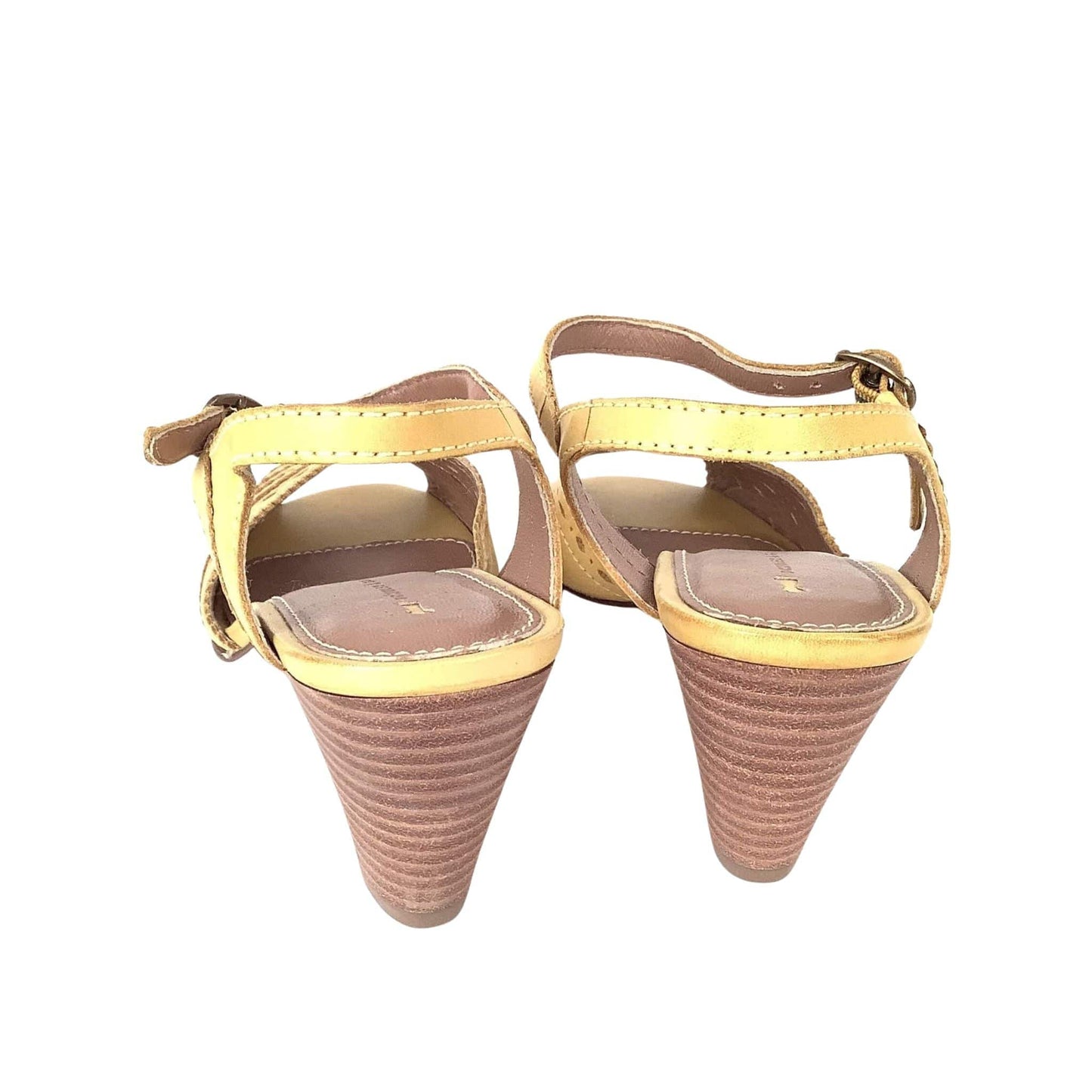 Yellow Heeled Sandals