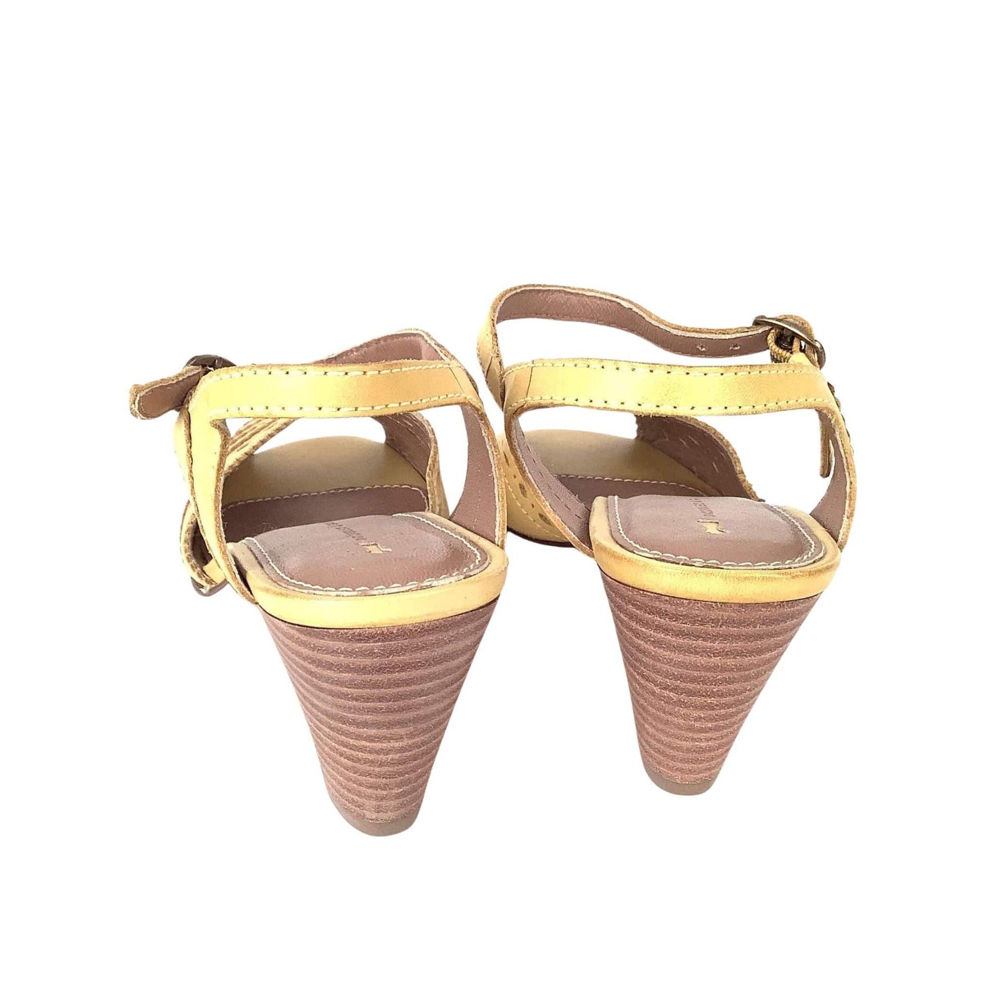 Yellow Heeled Sandals