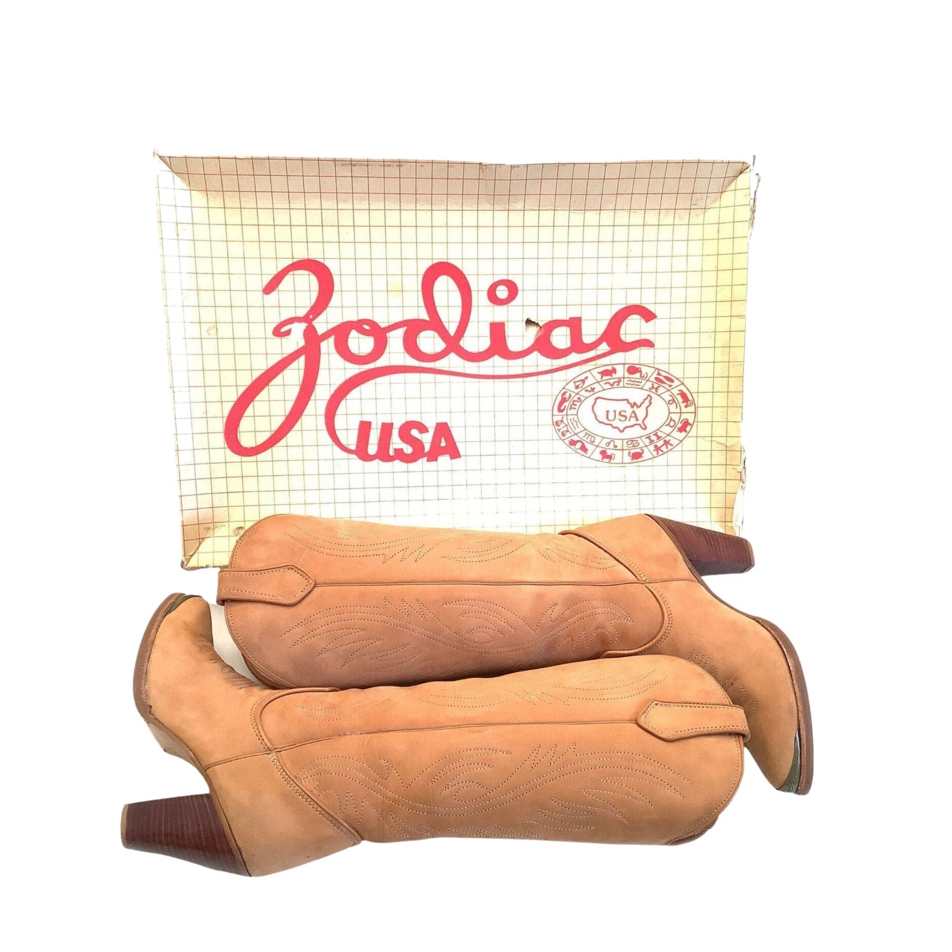 Zodiac Tan Cowboy Boots
