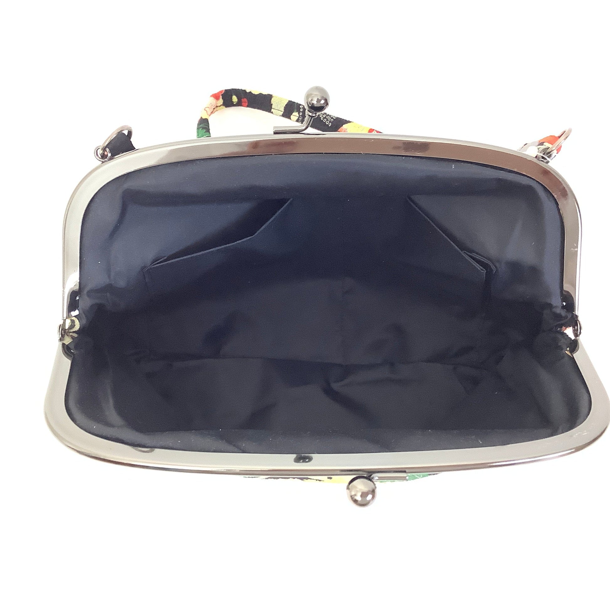 Black Floral Kimono Purse