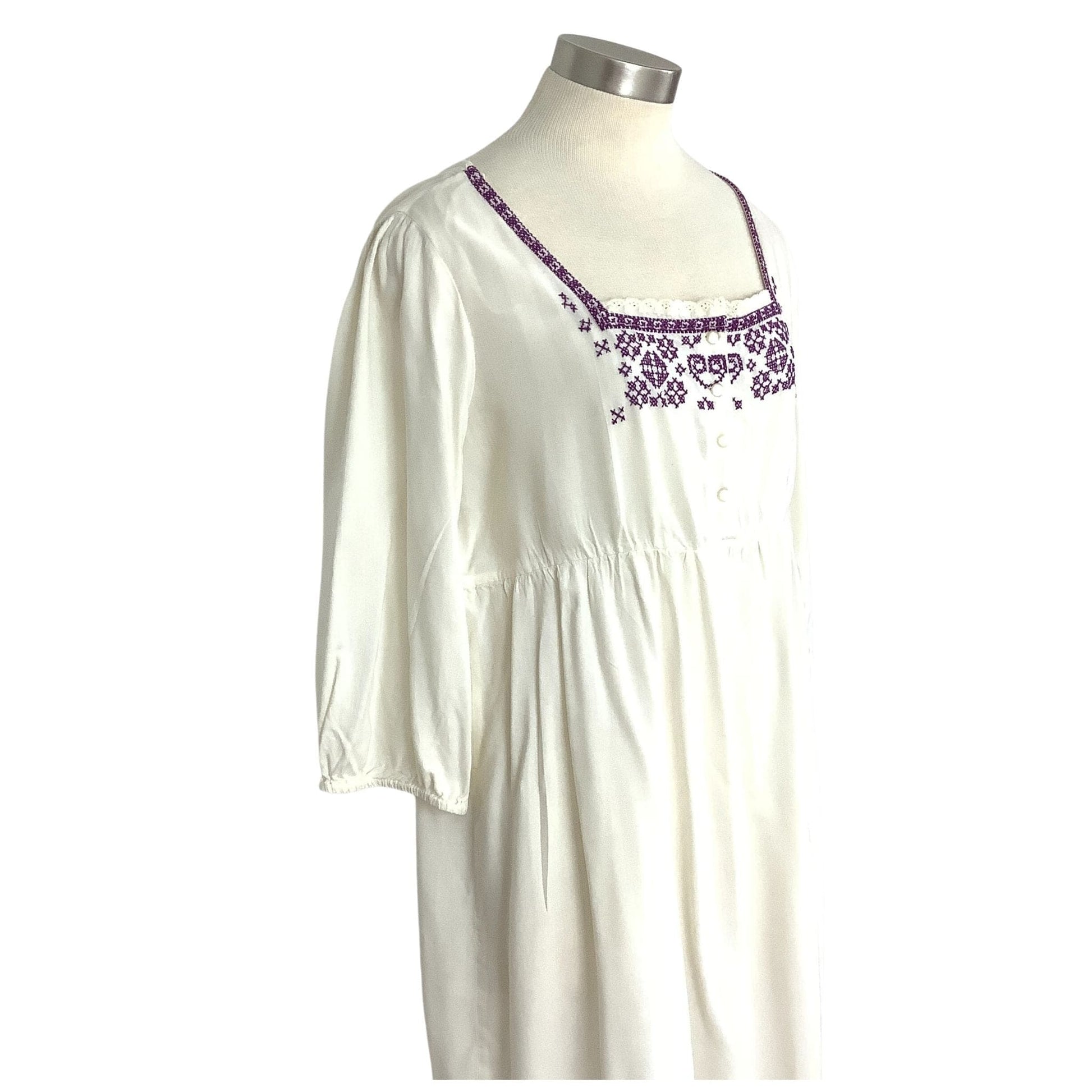 Denmark Bohemian Tunic - Balloon Hem - Cross-Stitched Detail