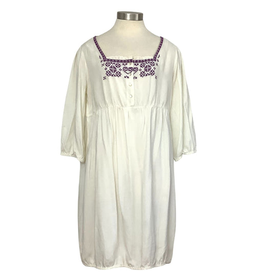 Denmark Bohemian Tunic - Balloon Hem - Cross-Stitched Detail