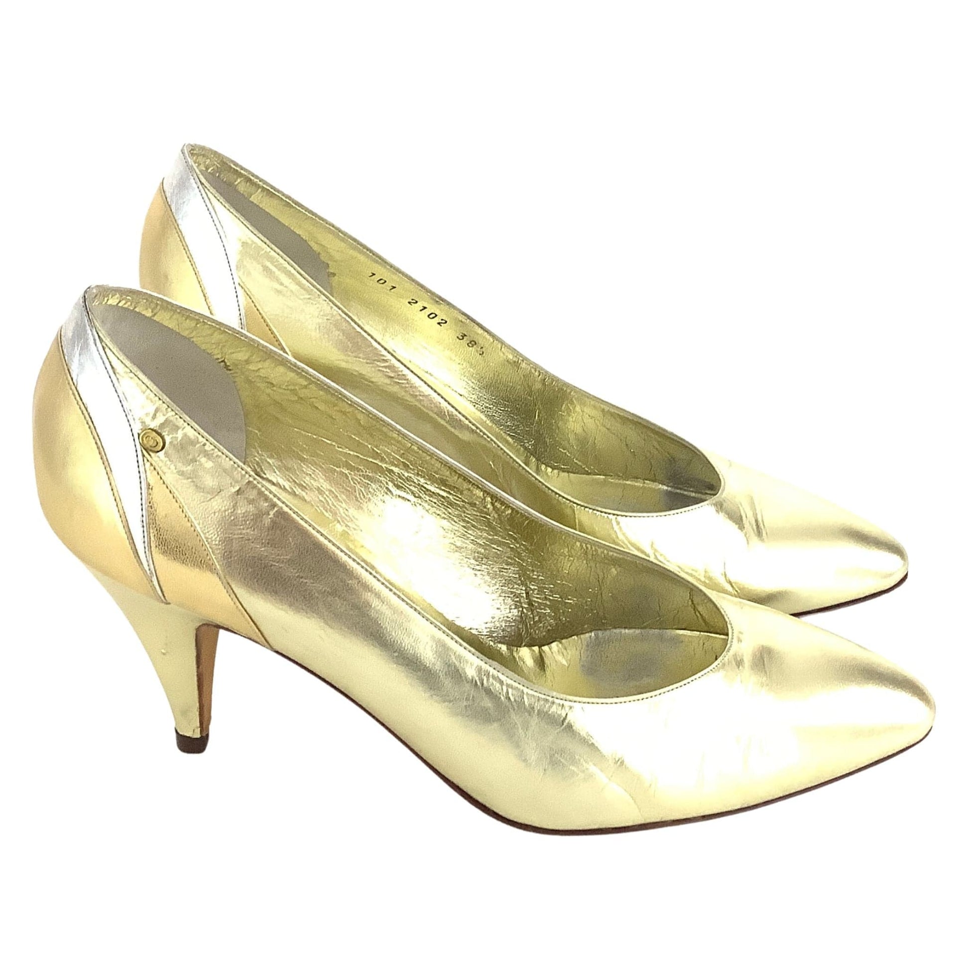 Gucci Metallic Gold Heels