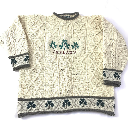 Irish Clover Wool Sweater L