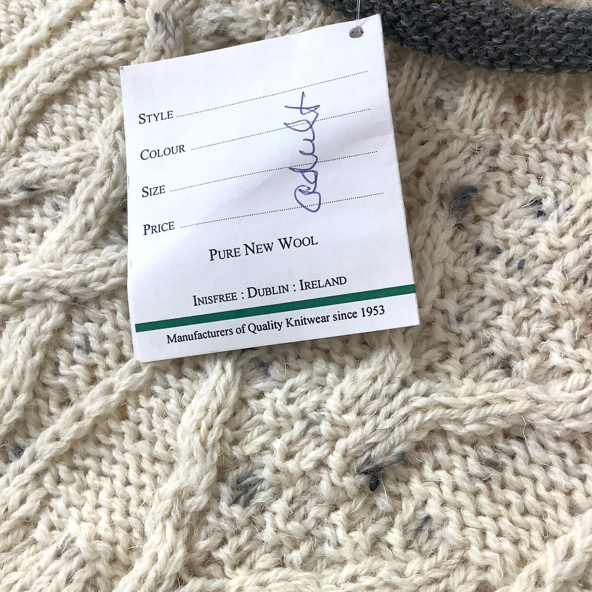Irish Clover Wool Sweater L