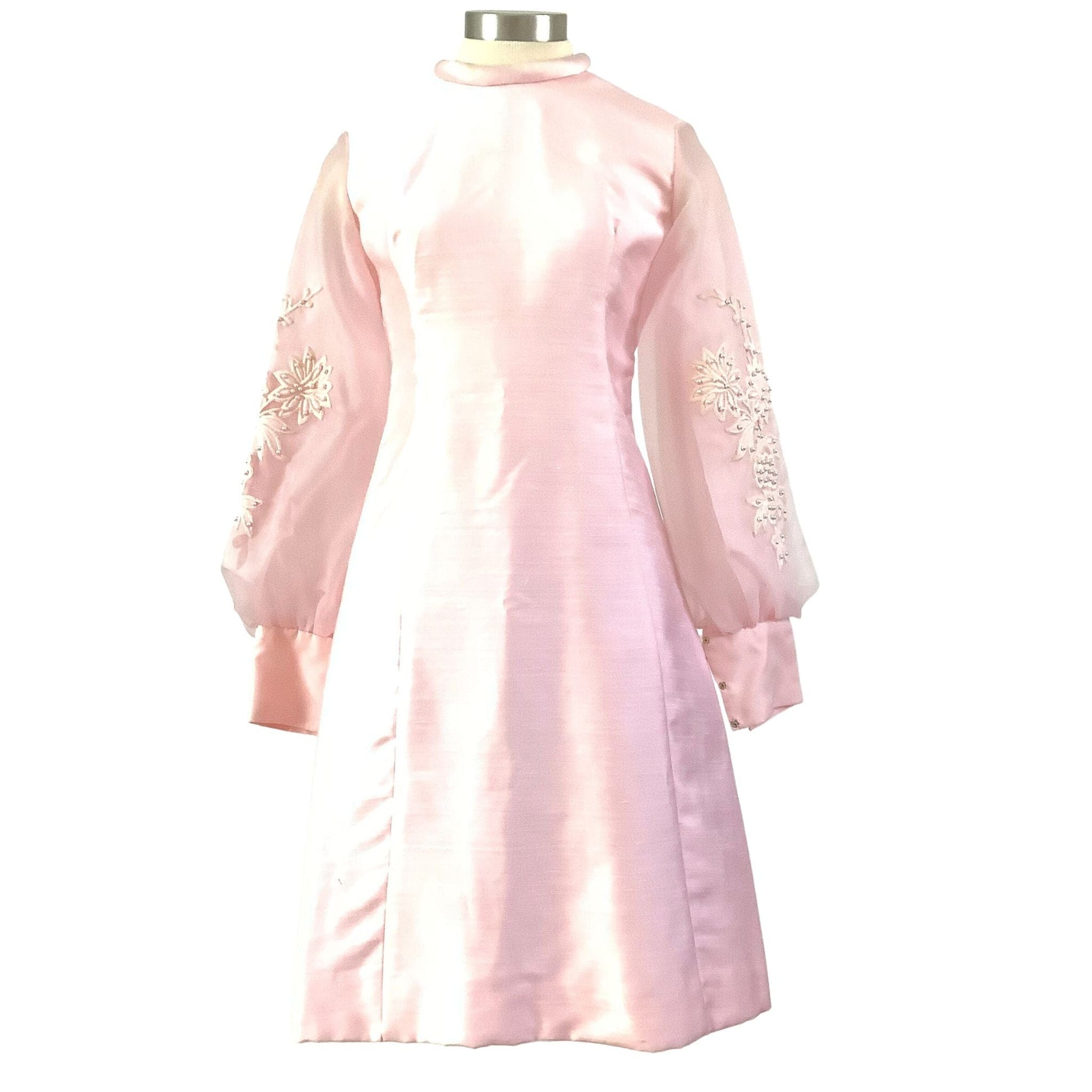 pink gogo dress 60s Pink Mod Mini Dress | Retro GoGo Turtleneck Dress