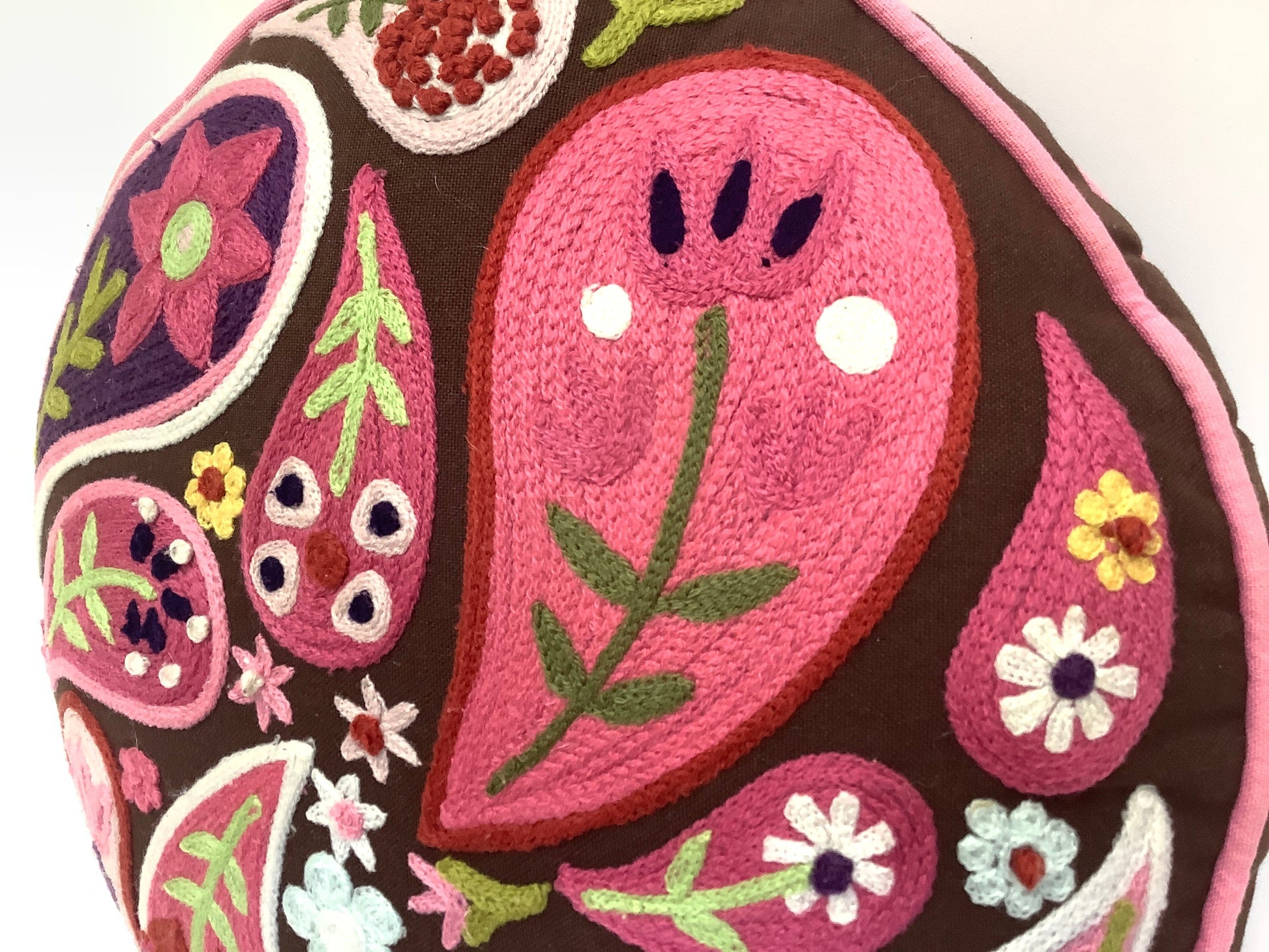 Pottery Barn Crewel Pillow