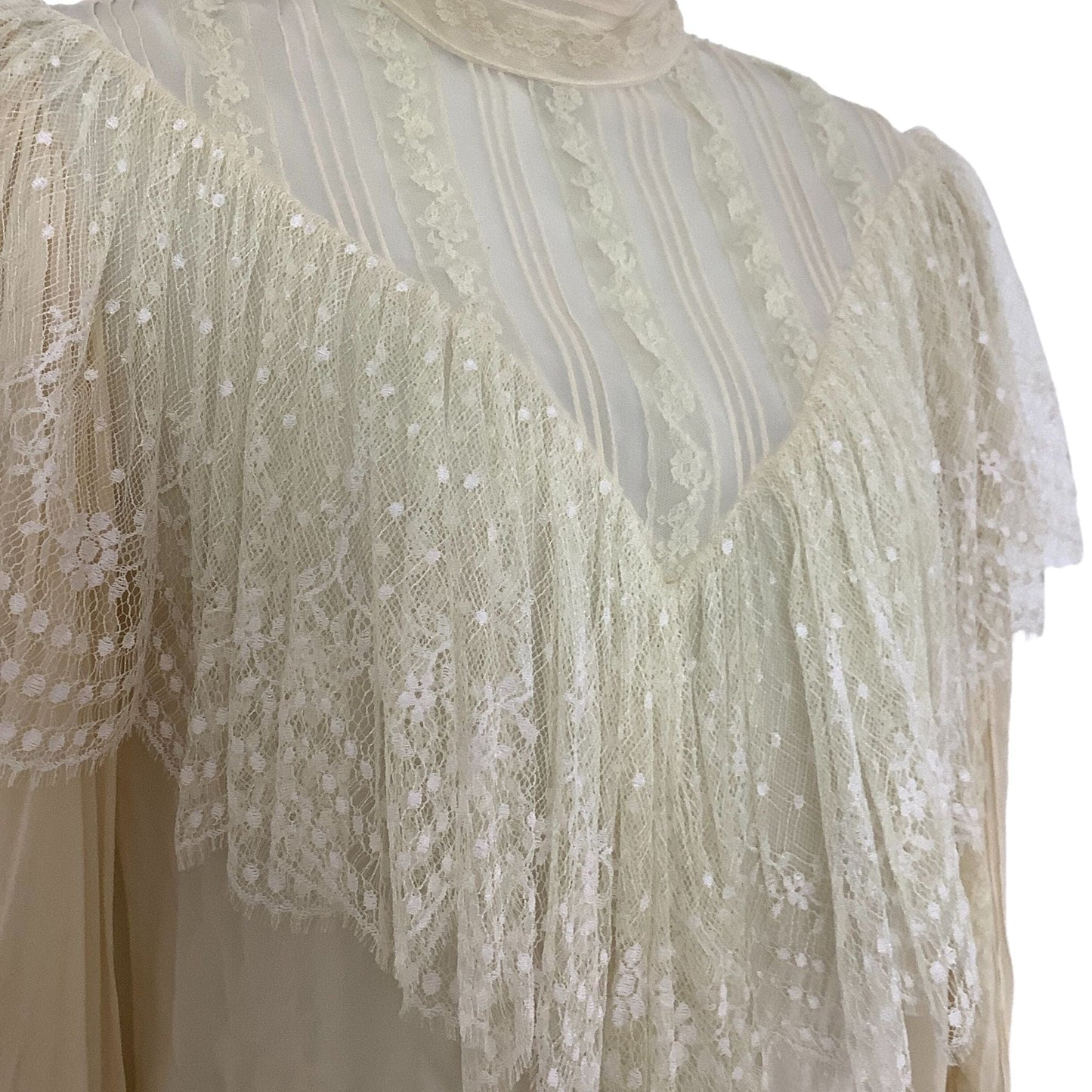 Rina-di-Montella Blouse - Vintage Silk Victorian Top