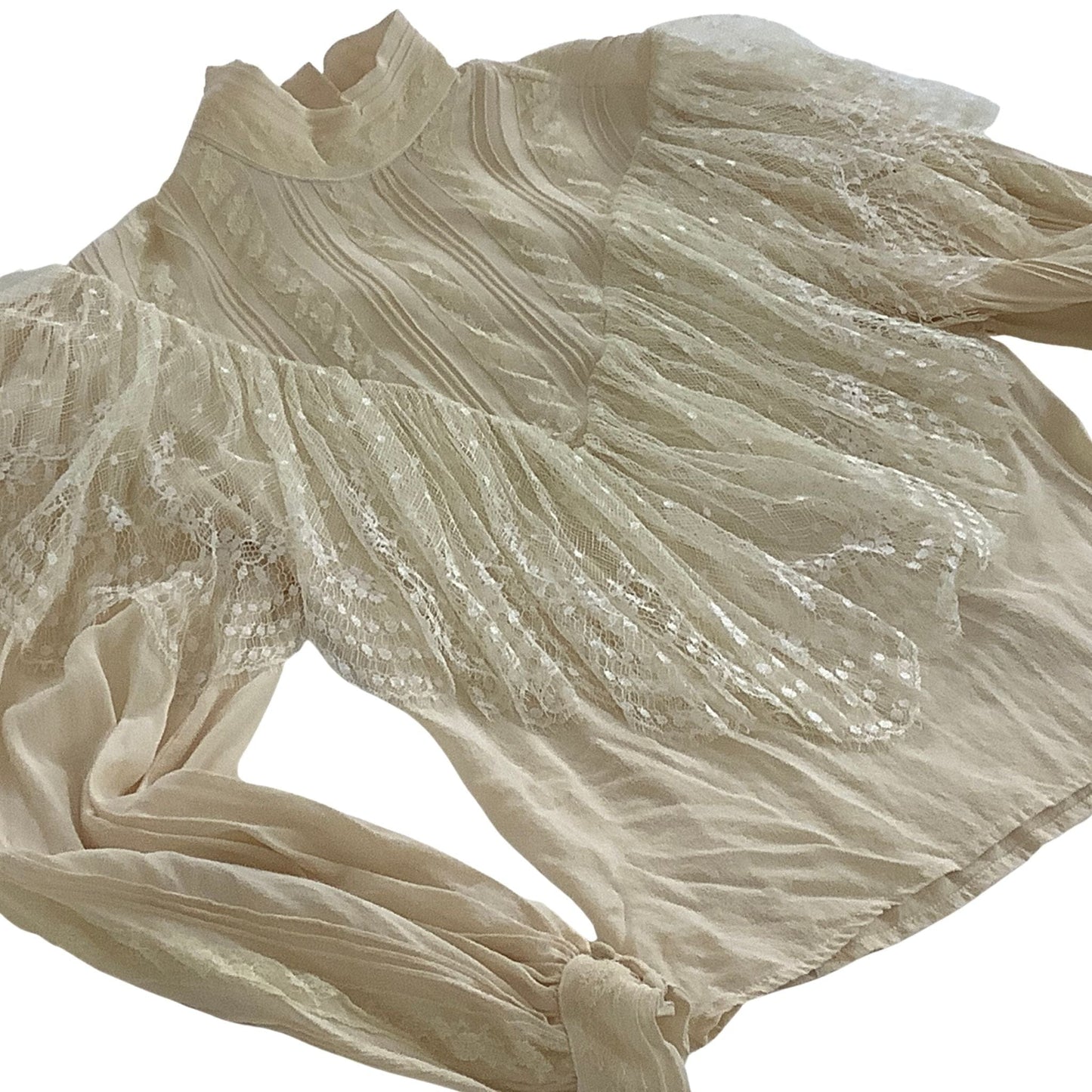 Rina-di-Montella Blouse - Vintage Silk Victorian Top