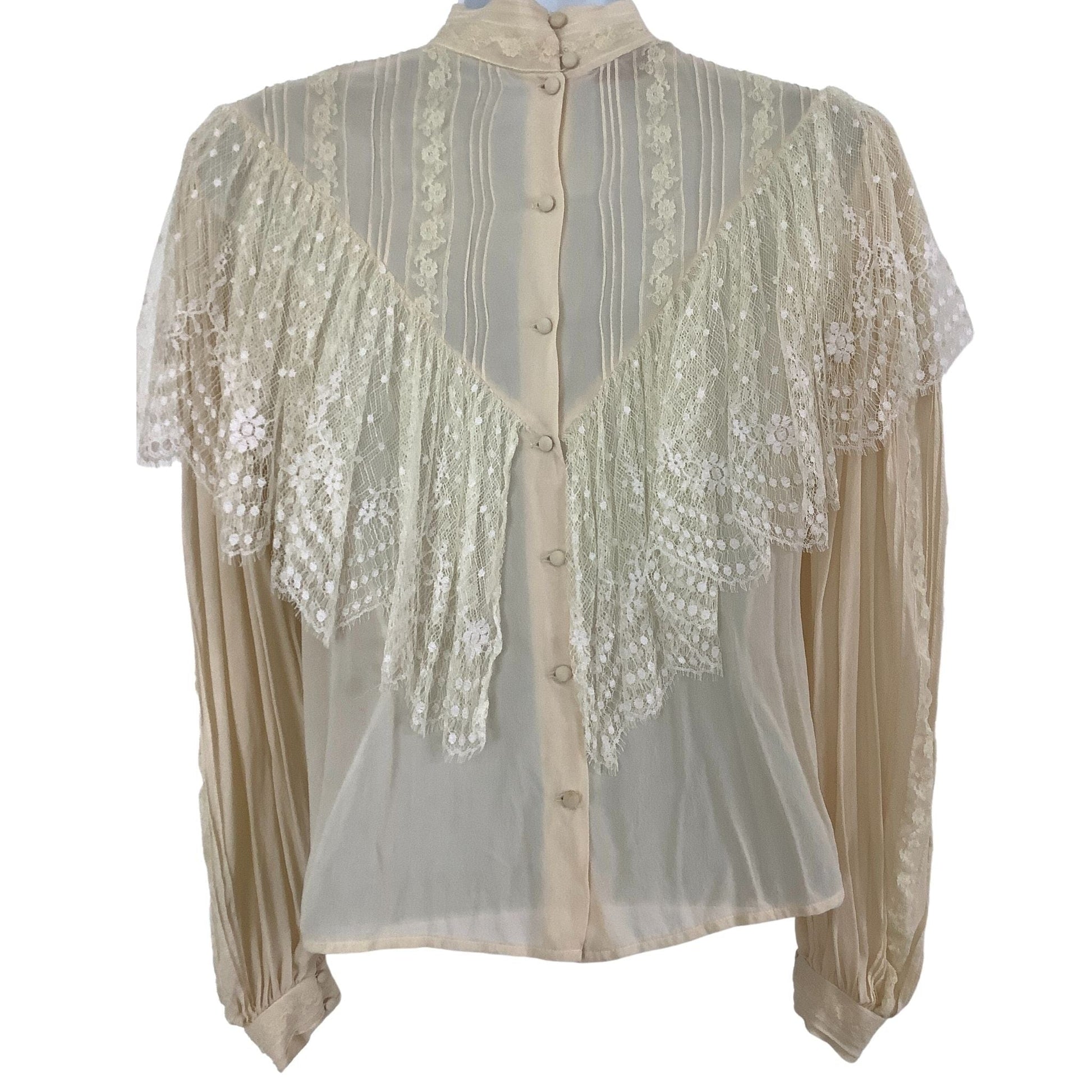 Rina-di-Montella Blouse - Vintage Silk Victorian Top