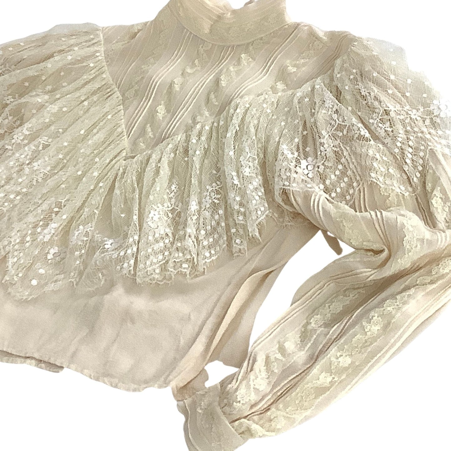 Rina-di-Montella Blouse - Vintage Silk Victorian Top