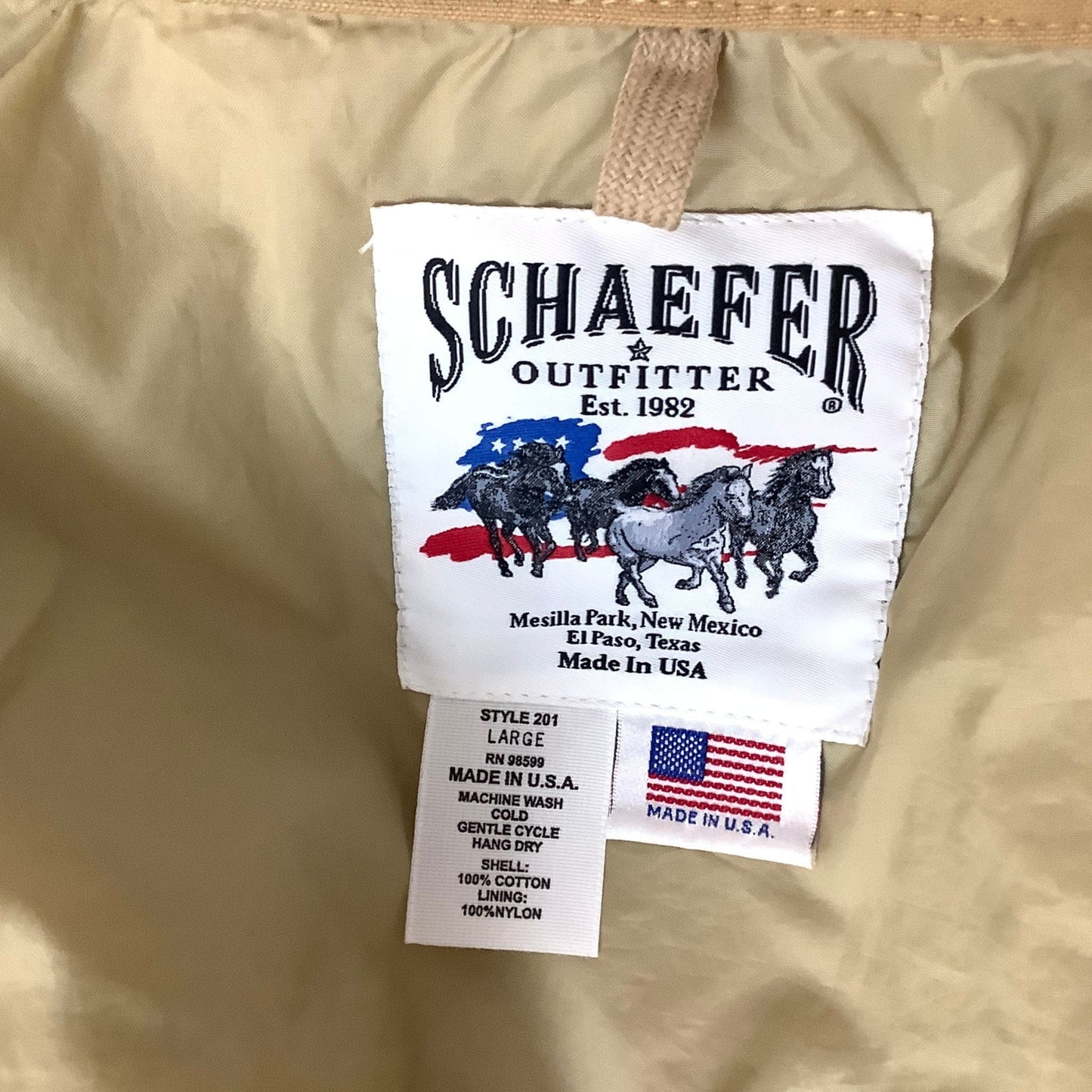 Schaefer Ranch Jacket Large / Tan / Western