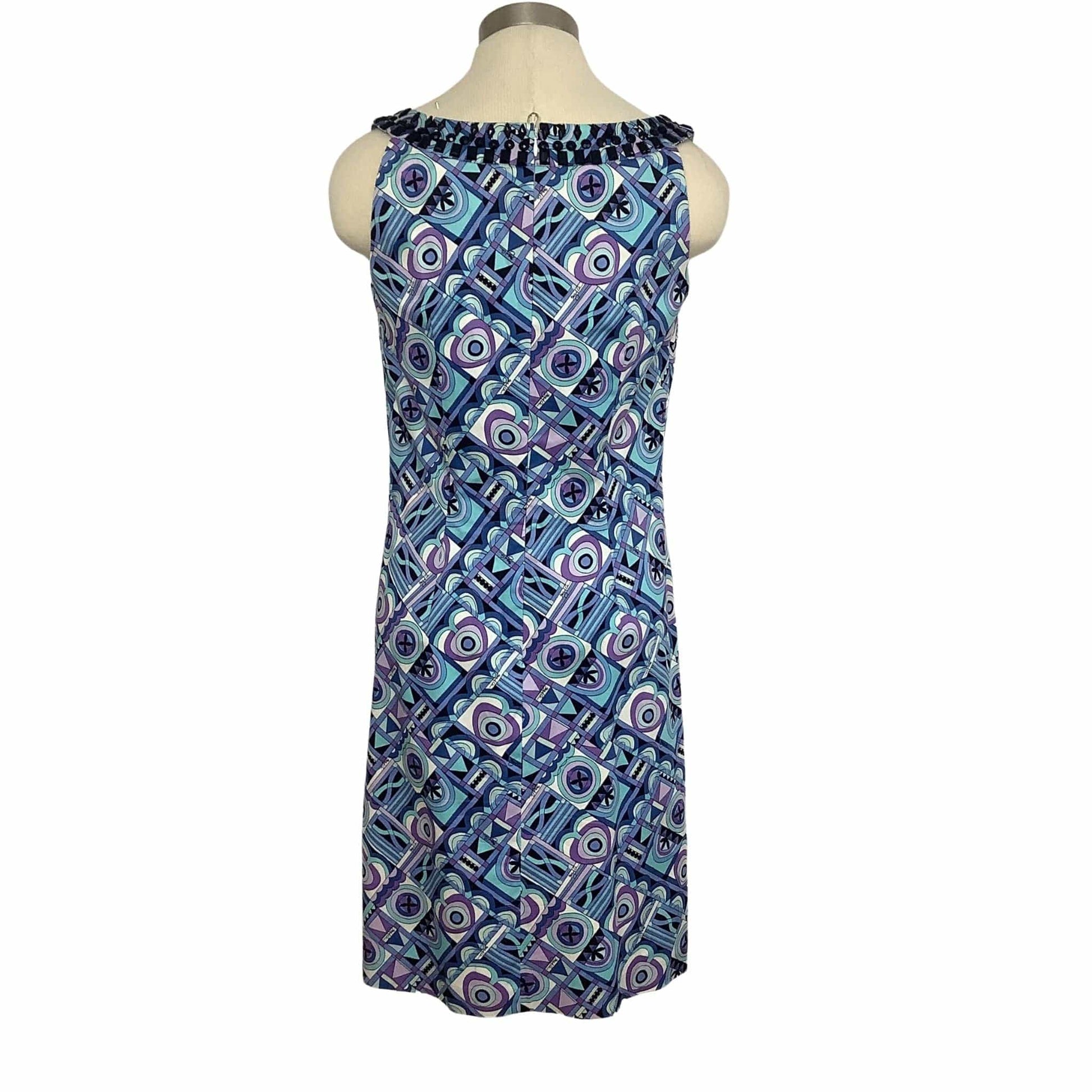 Sigrid Olsen Geometric Blue-Multi Sleeveless Dress SIze W-S Sigrid Olsen Geometric Blue-Multi Sleeveless Dress SIze W-S