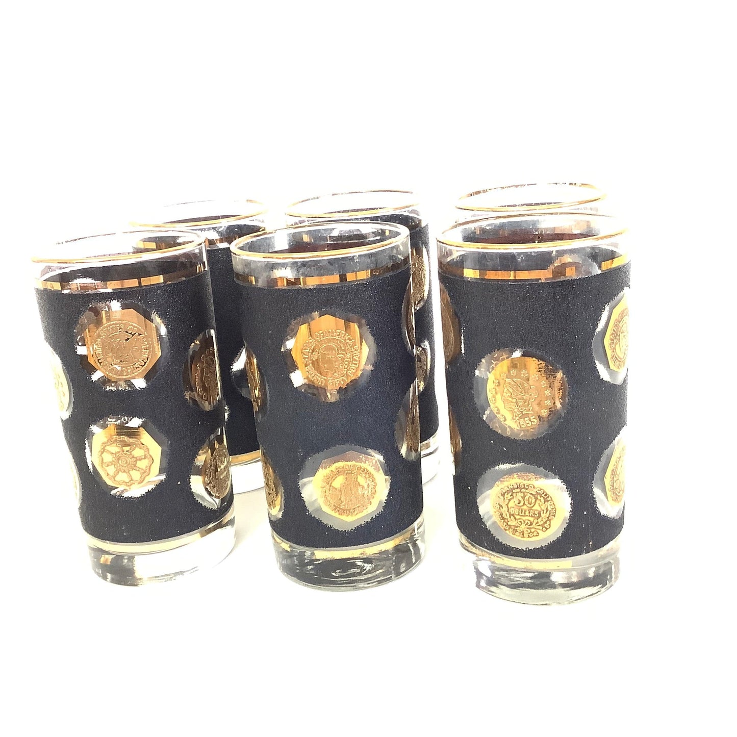 Vintage Libbey Gold Coin Glassware