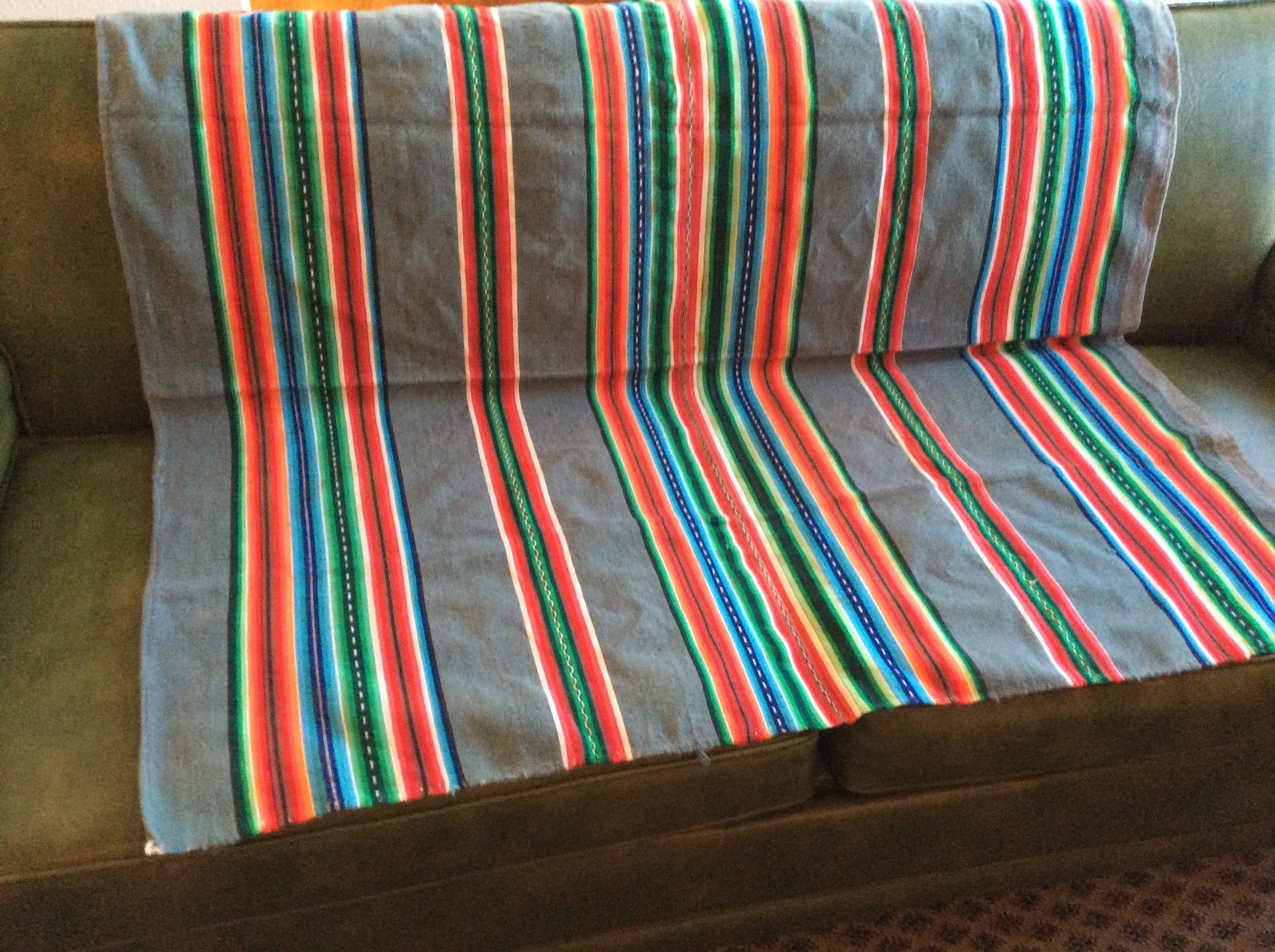 Vintage Serape Wool Throw