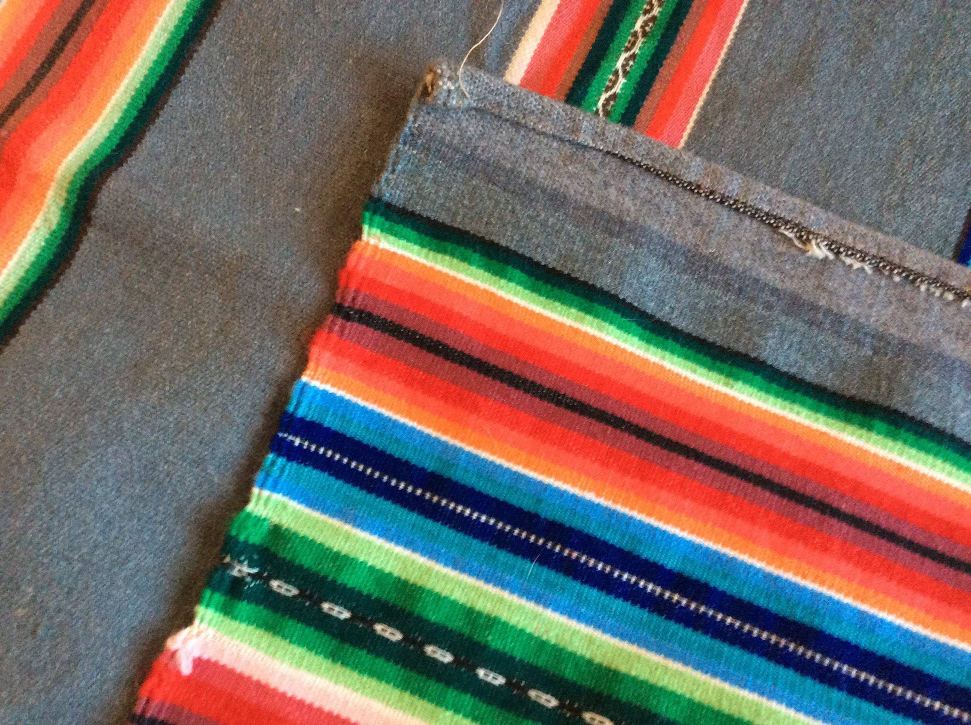 Vintage Serape Wool Throw