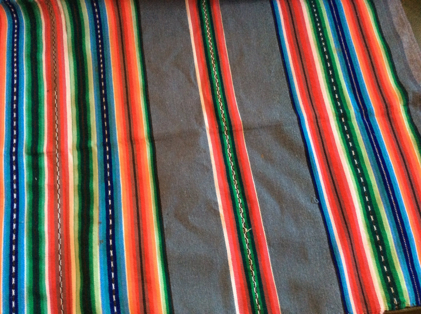 Vintage Serape Wool Throw