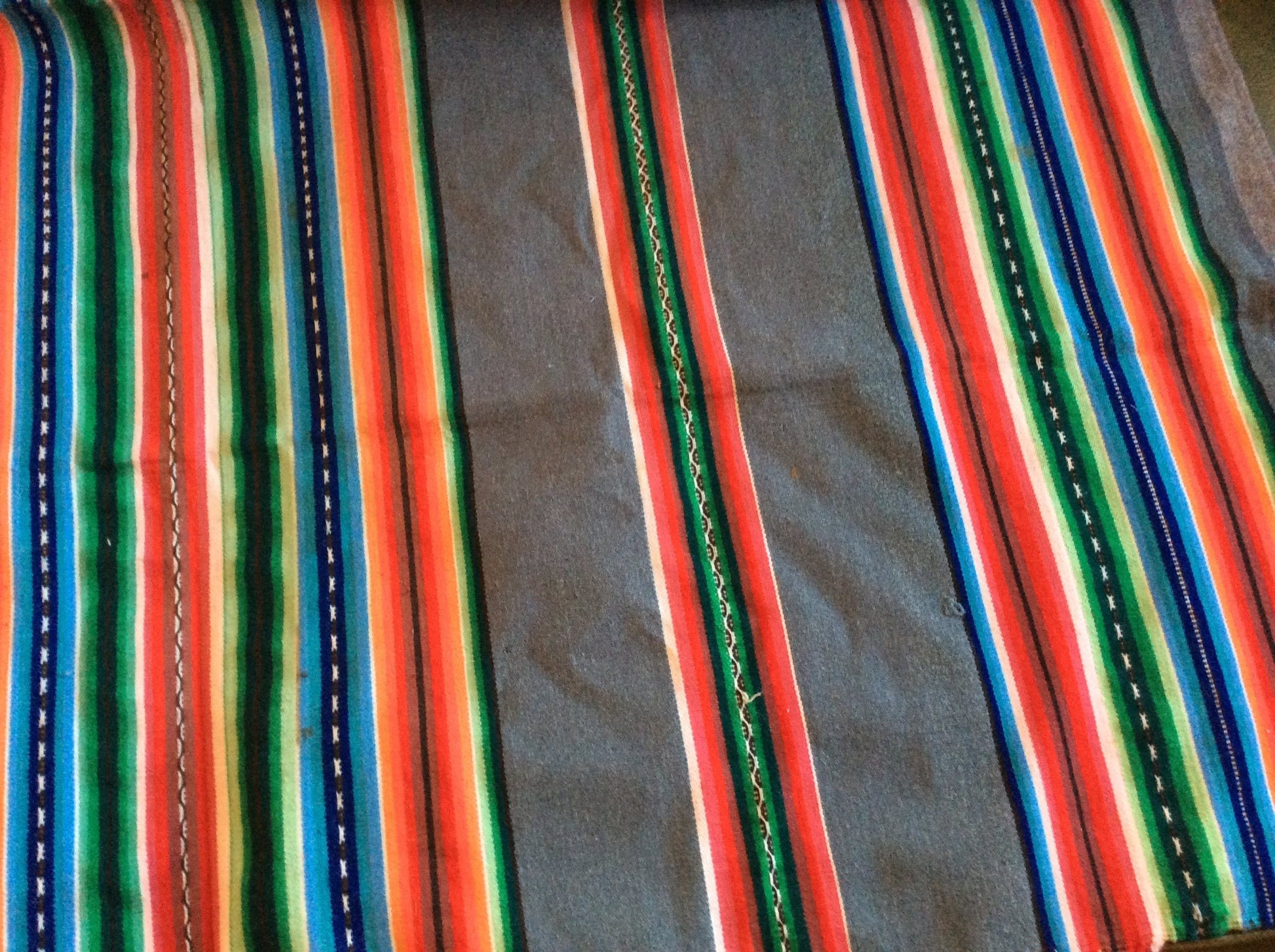 Vintage Serape Wool Throw