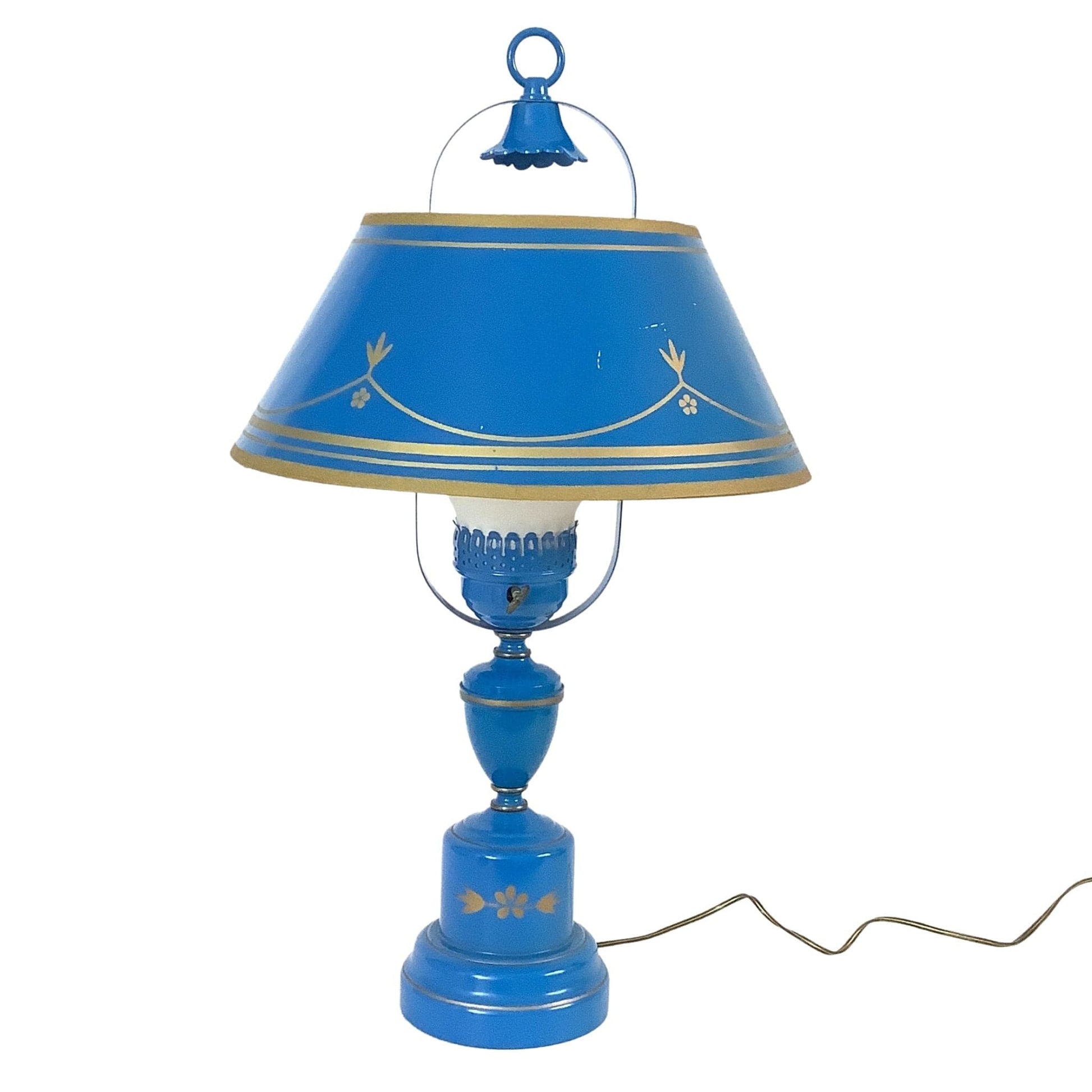 Vintage Table Lamp Table / Blue / Colonial
