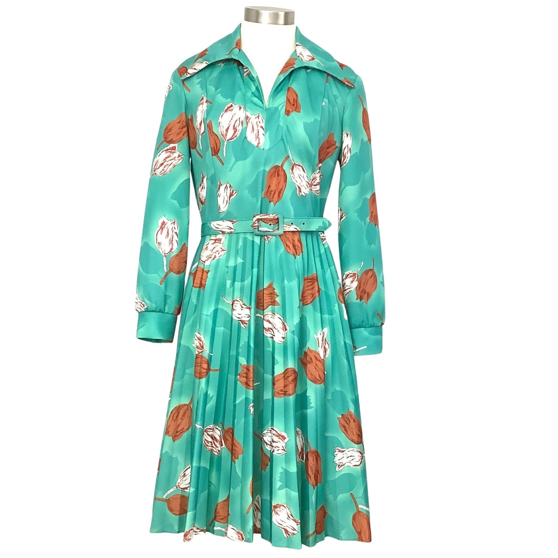 Vintage Teal-Green Dress 1970s